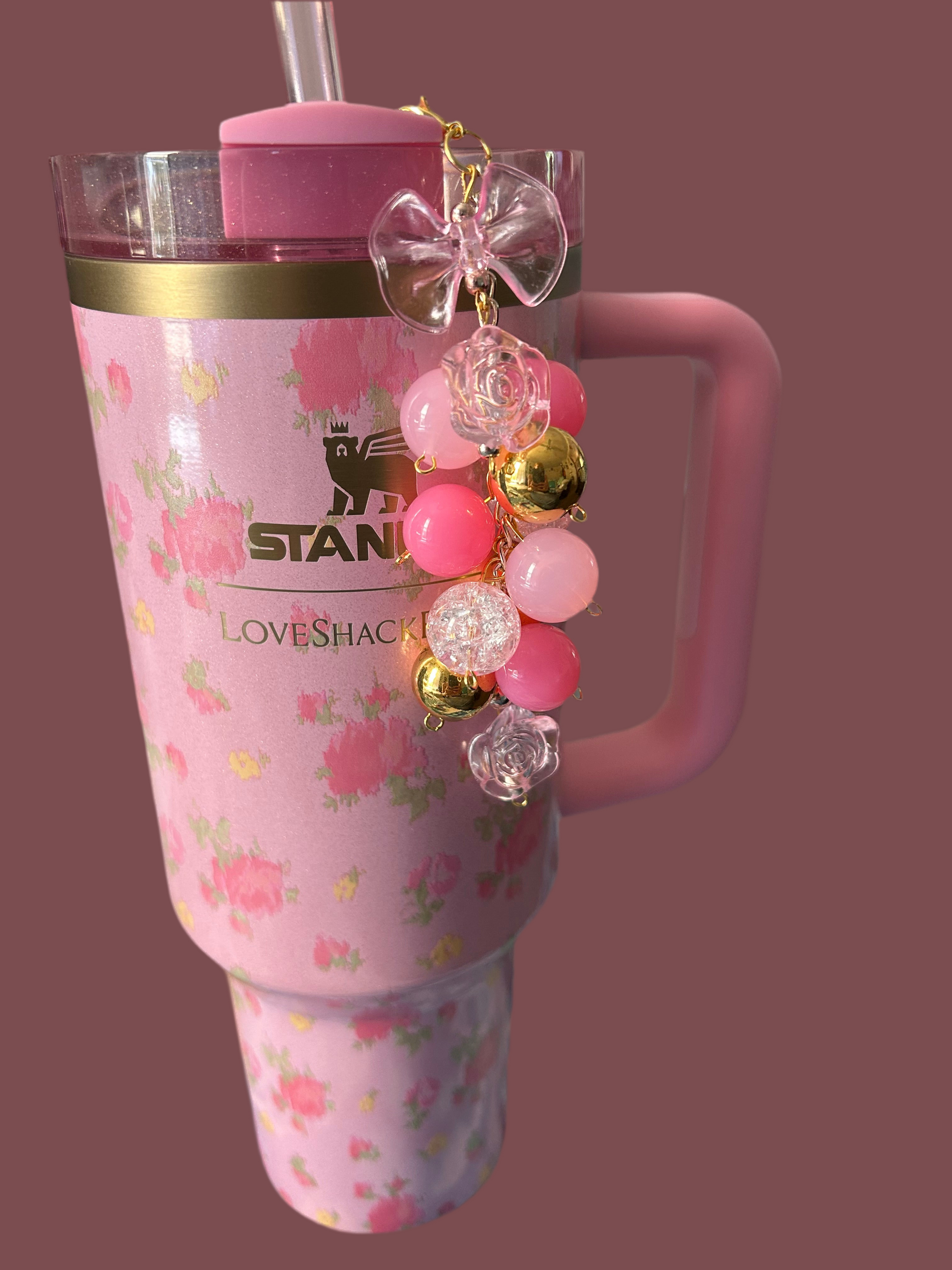 Ibiza Sunset Mini Bauble Straw Charm