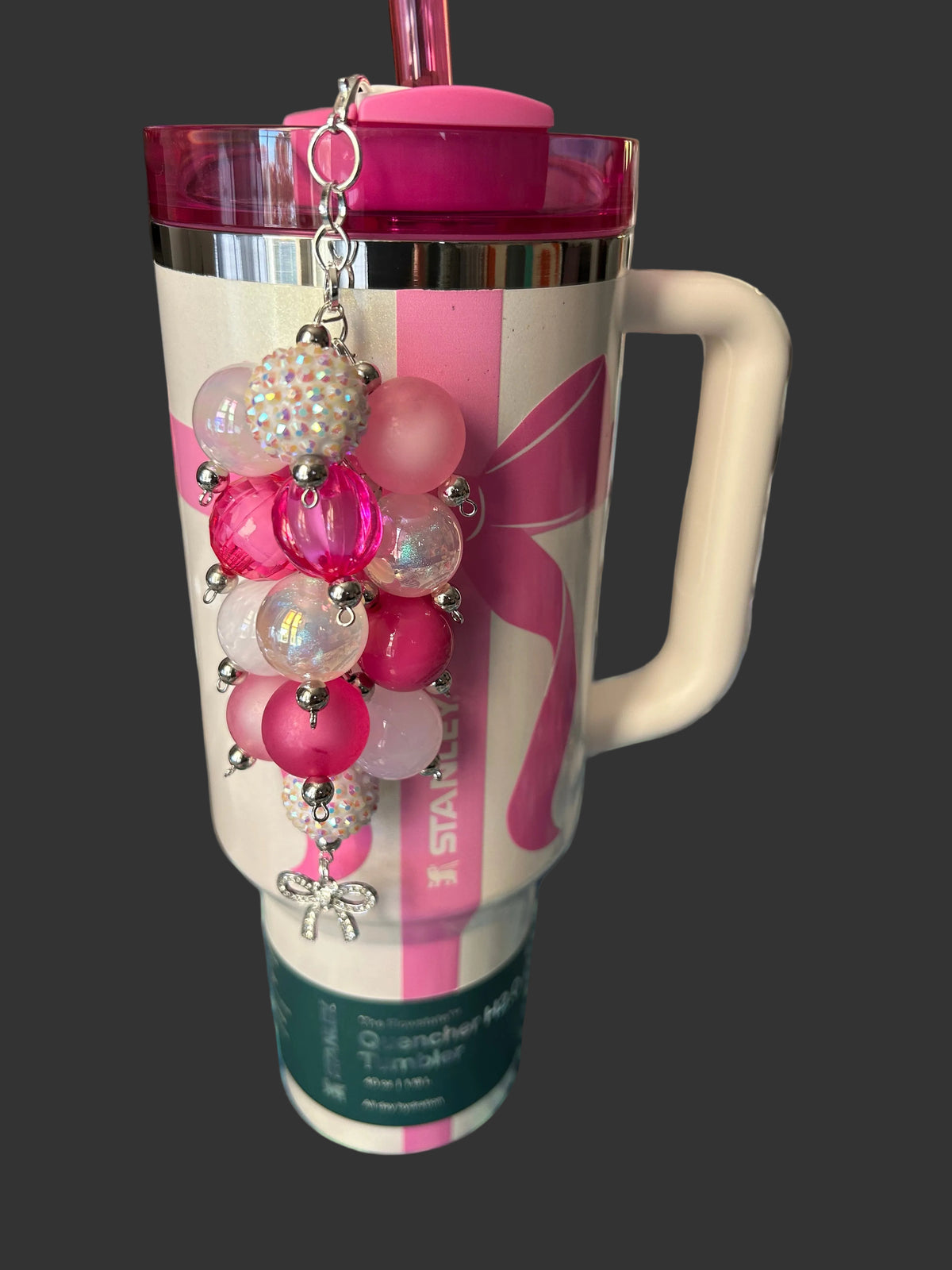 Popsicle Ribbon Bauble Straw Charm