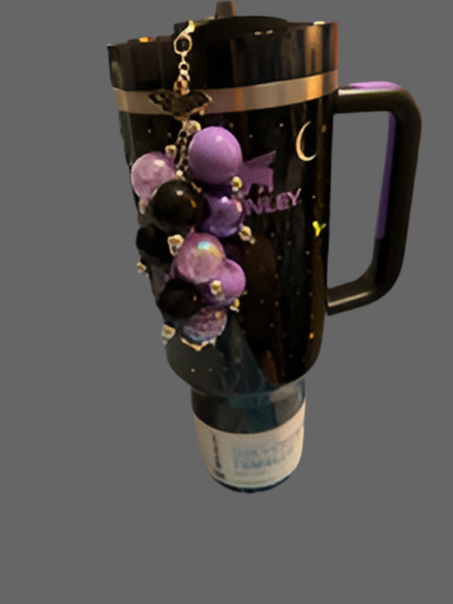 Spellcast Black Bauble Straw Charm