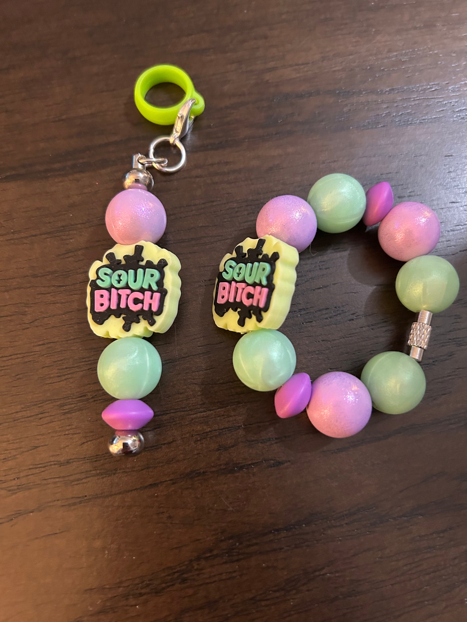 Adult Humor Straw and Handle Charm set