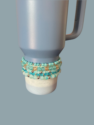 Blue and Gold Bracelet Stack