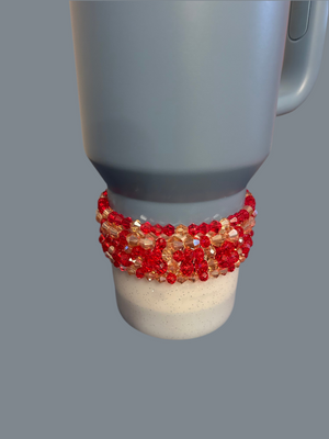 Red and Gold Bracelet Stack
