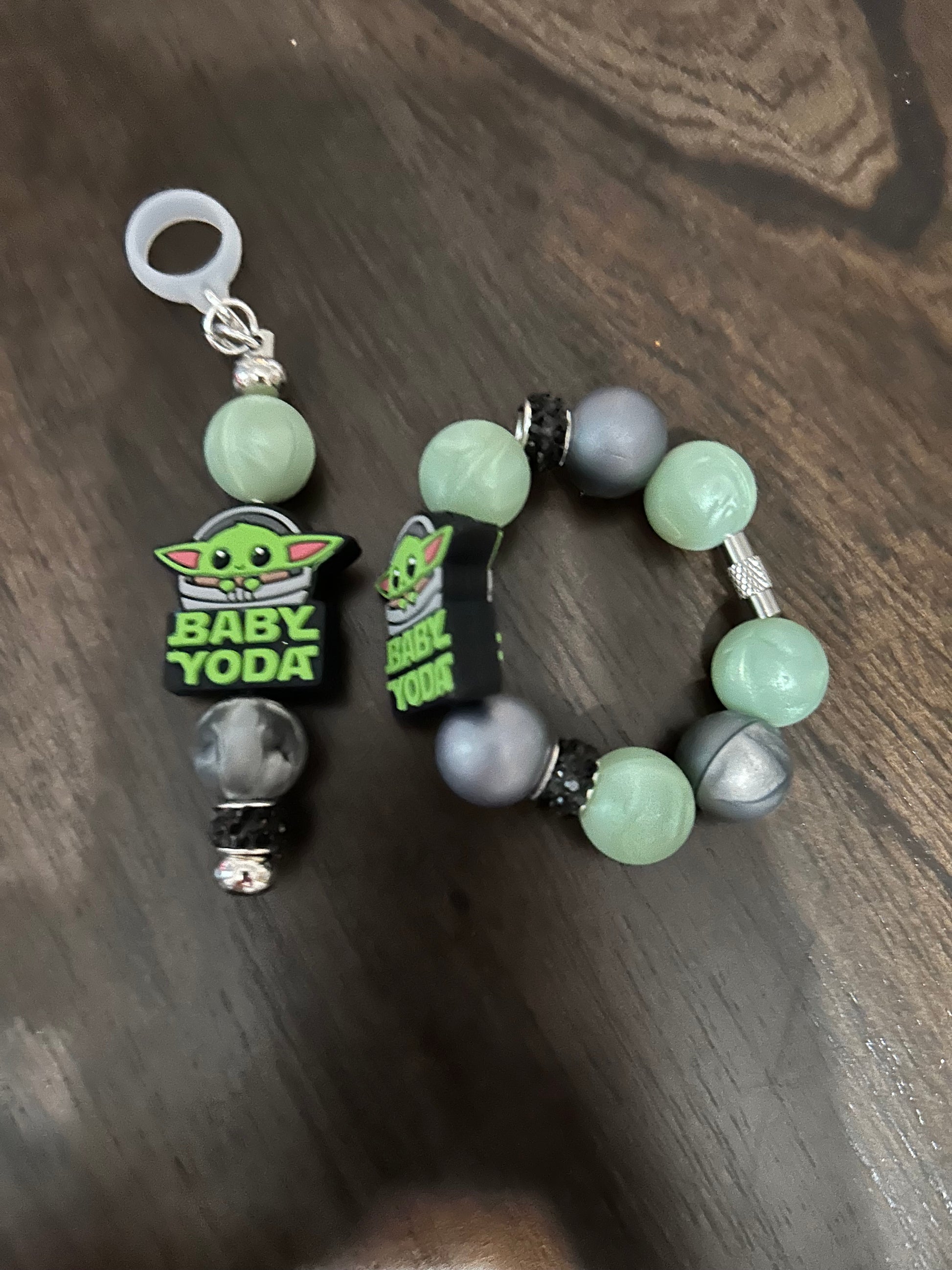 Baby Alien Straw and Handle Charm