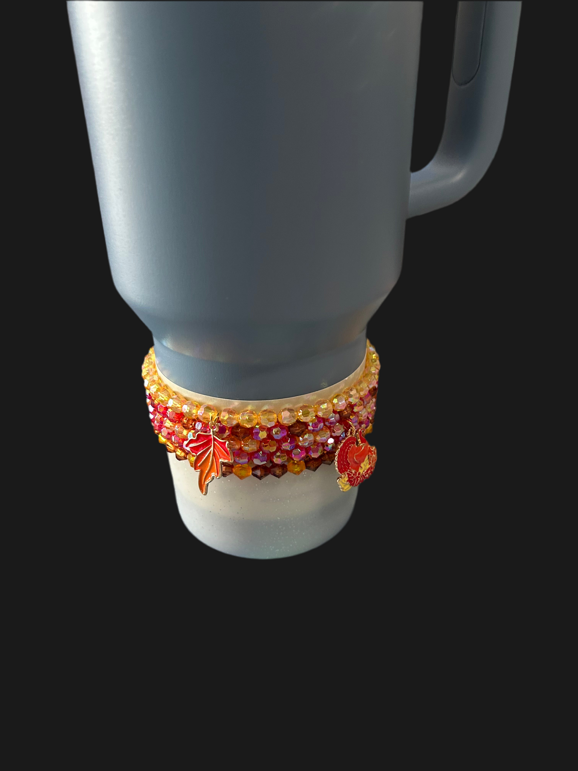 Fall Turkey and Leaves Bracelet Stack