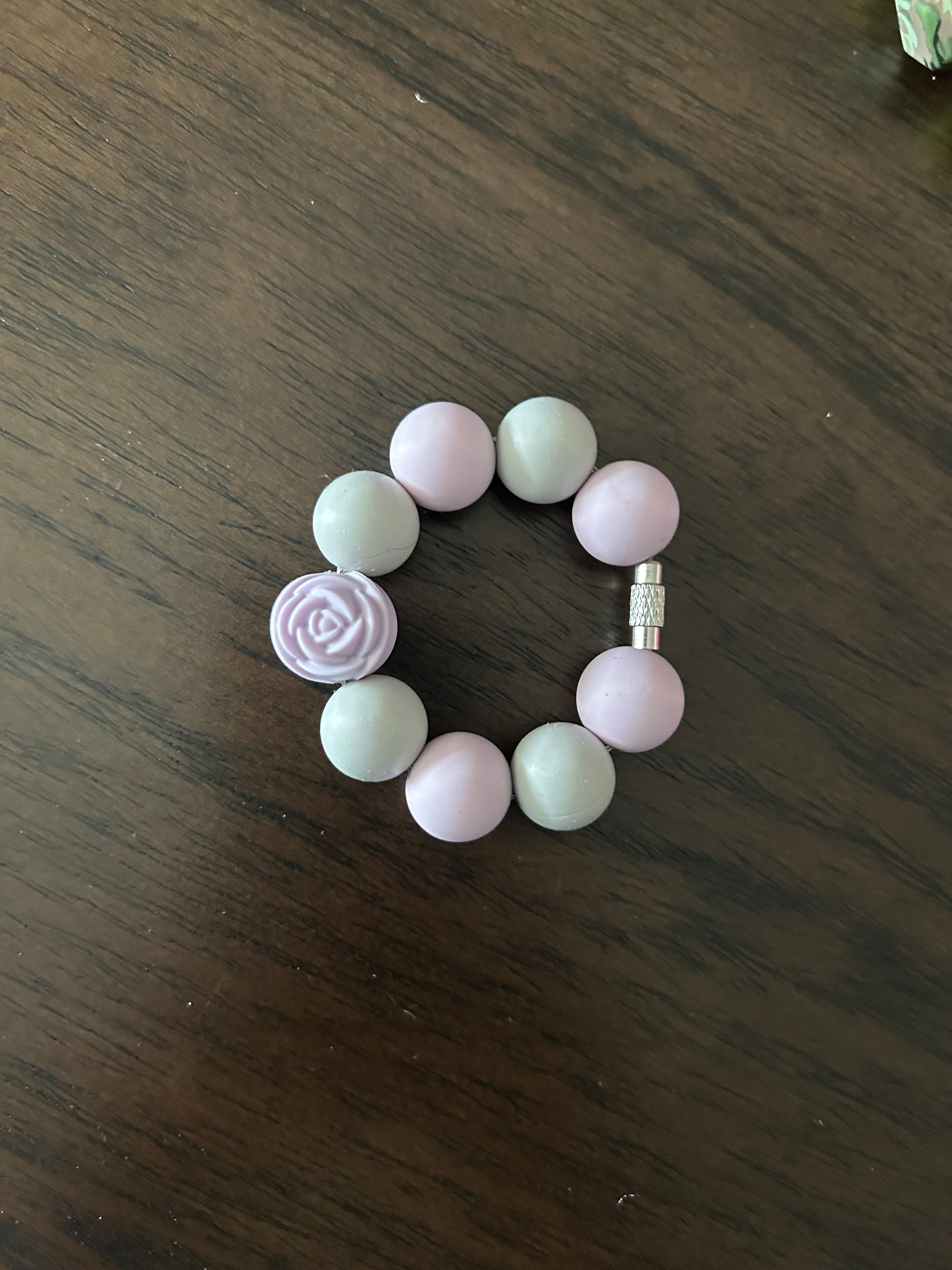 Purple Rose Handle Charm