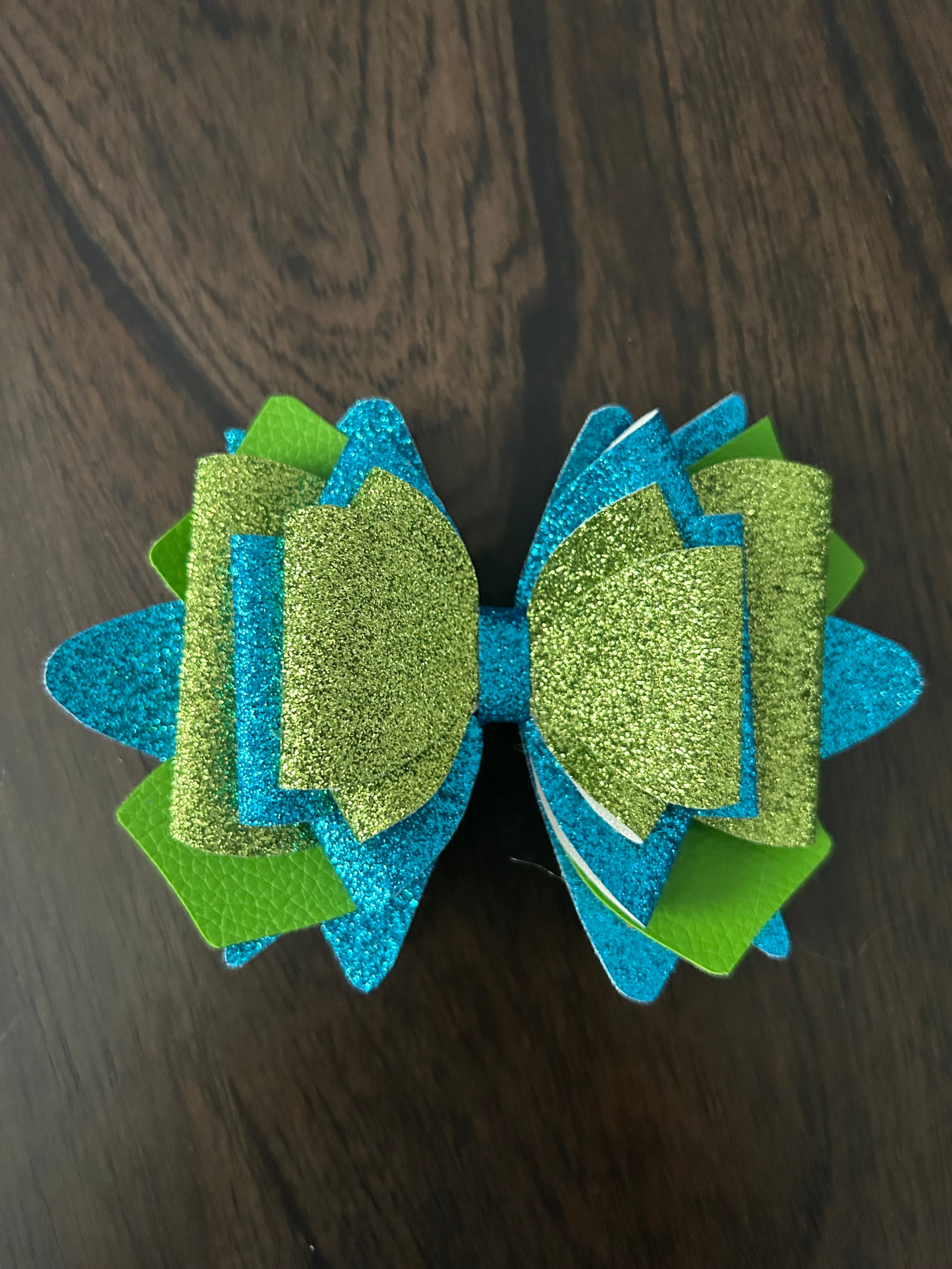Blue and Green Bow