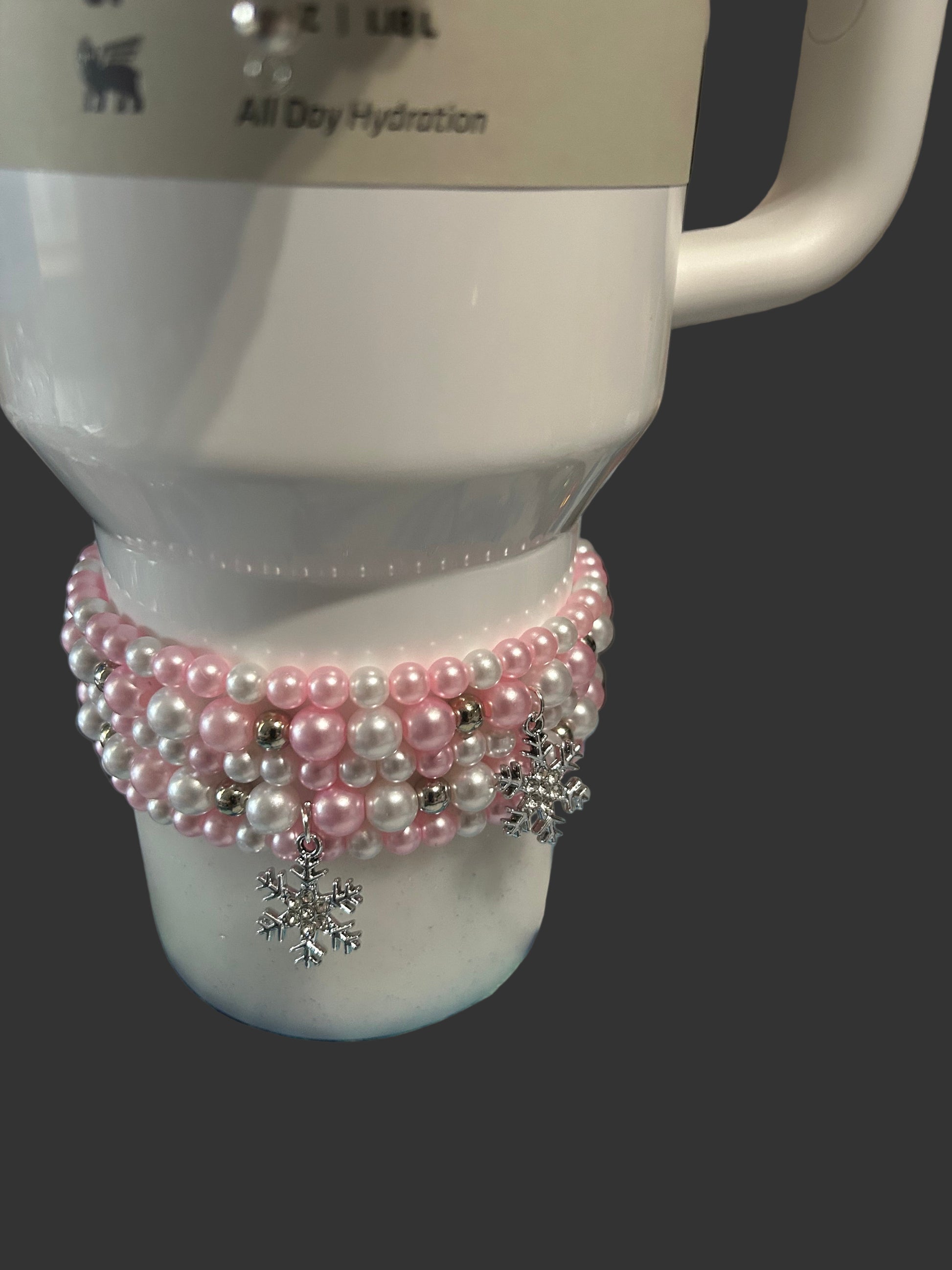 Pink Snowflake Bracelet Stack