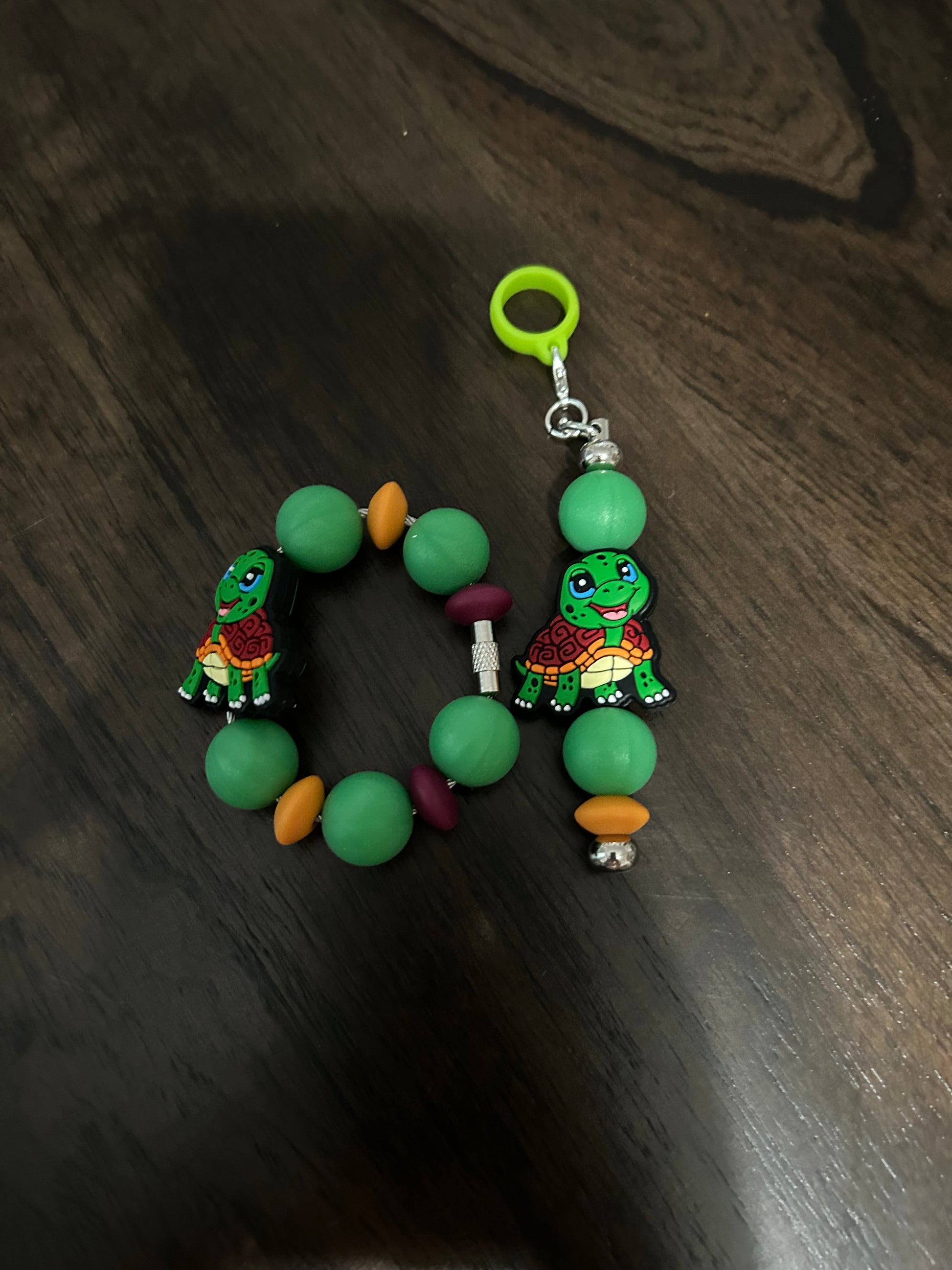 Turtle Straw and Handle Charm