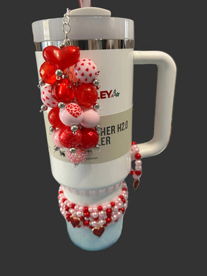 Red and Pink Heart Bracelet Stack