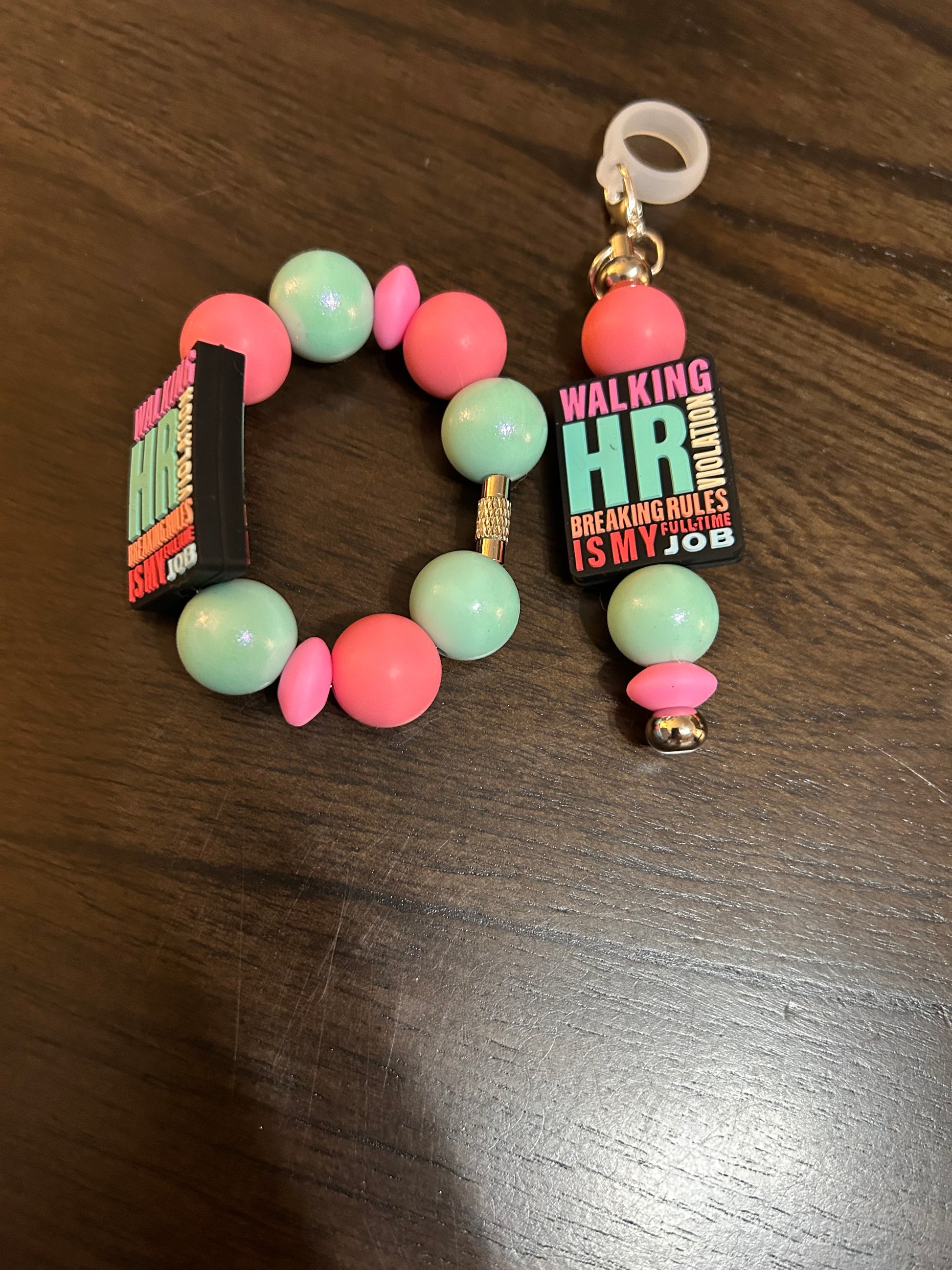 Adult Humor Straw and Handle Charm set