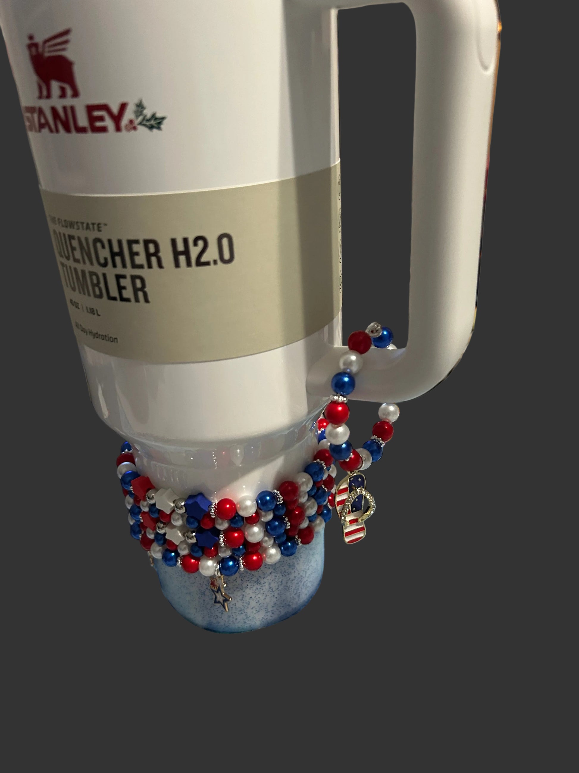 Red White and Blue Sandal Handle Charm