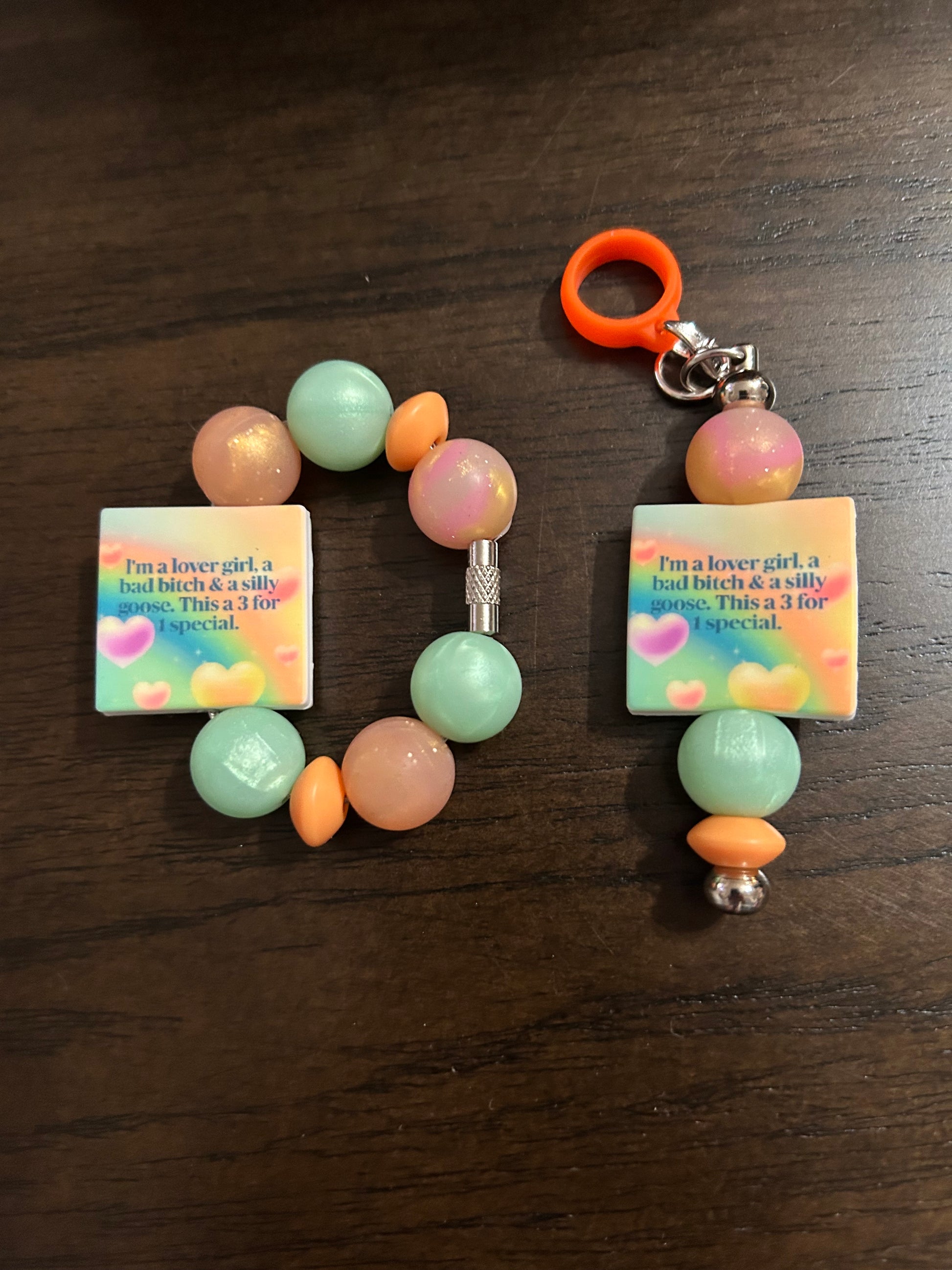 Adult Humor Straw and Handle Charm set