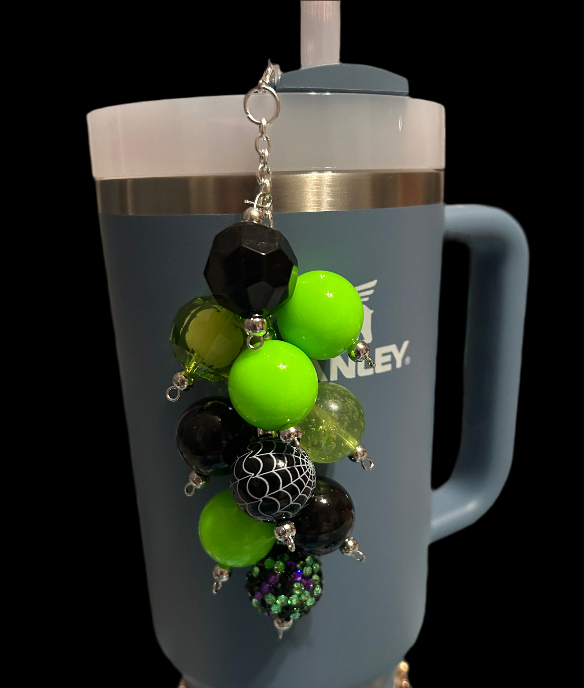 Web Glow Bauble Straw Charm