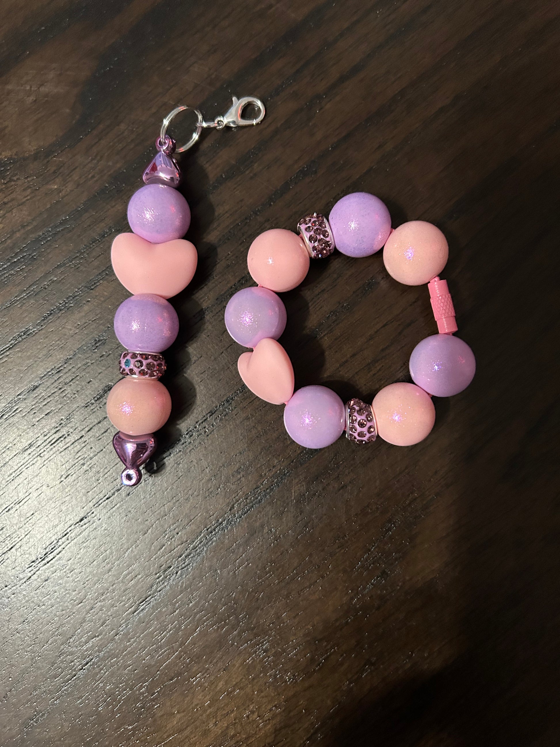 Heart Straw and Handle Charm set