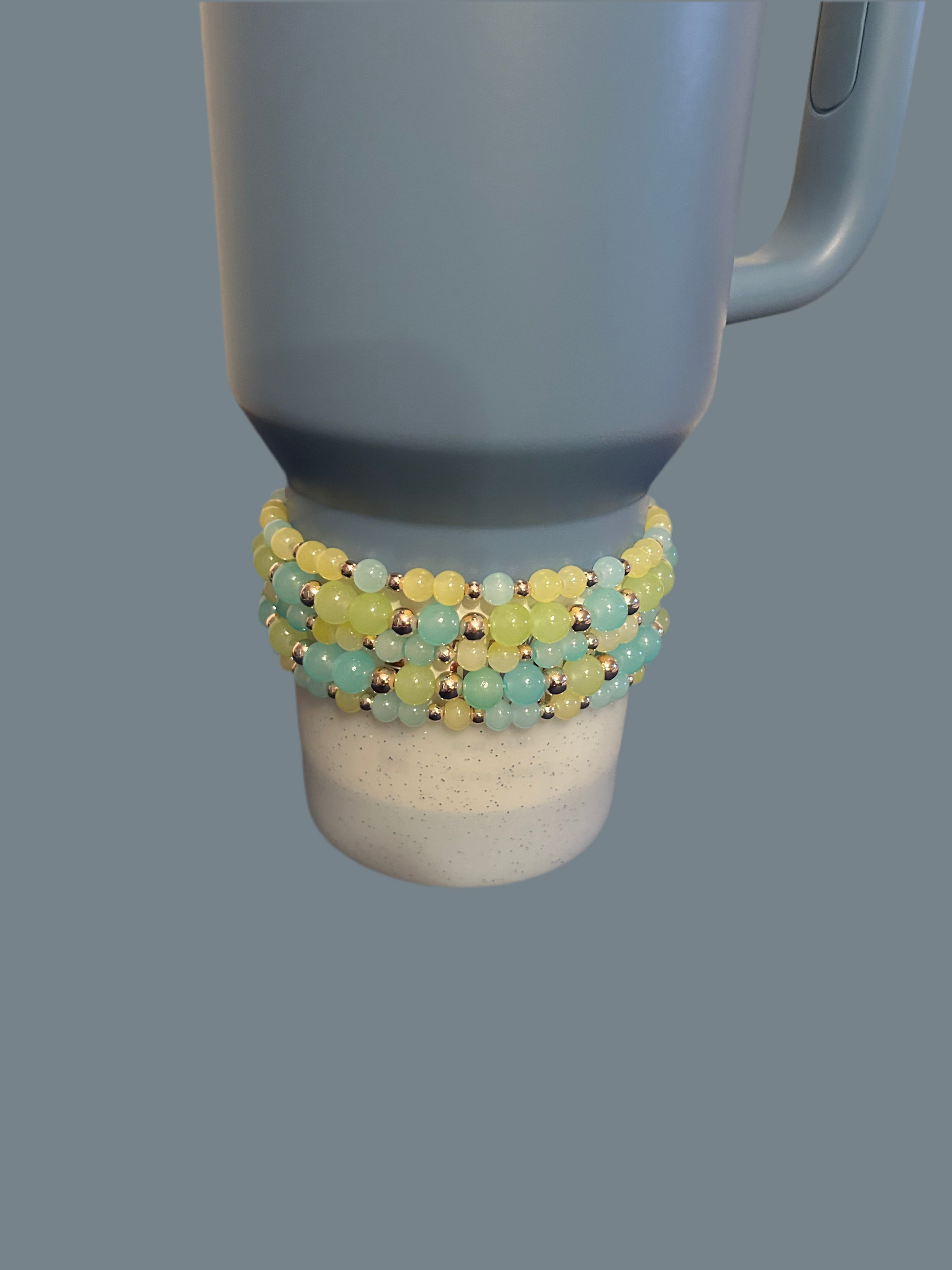 Blue and Yellow Bracelet Stack