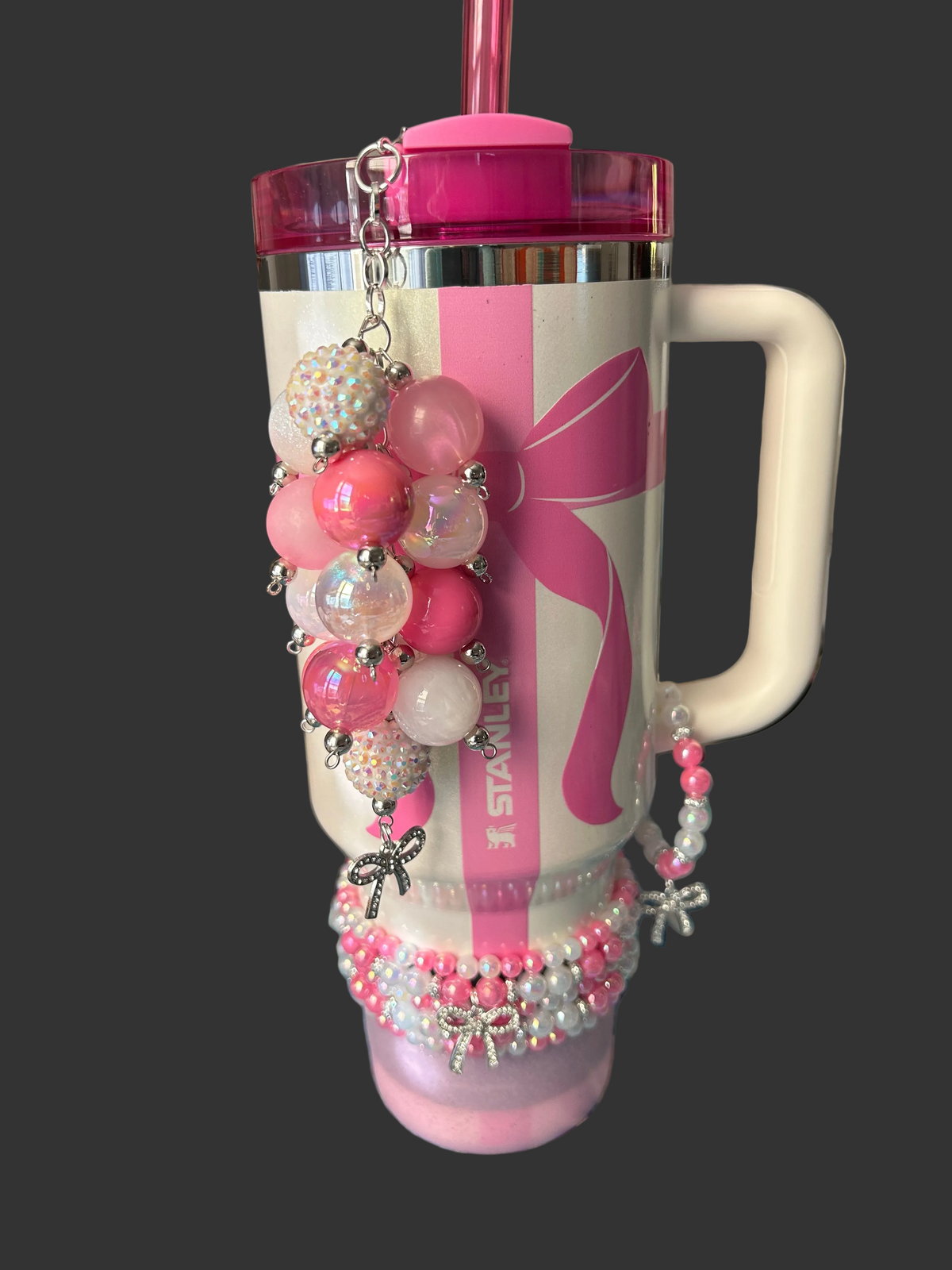 Popsicle Ribbon Bauble Straw Charm