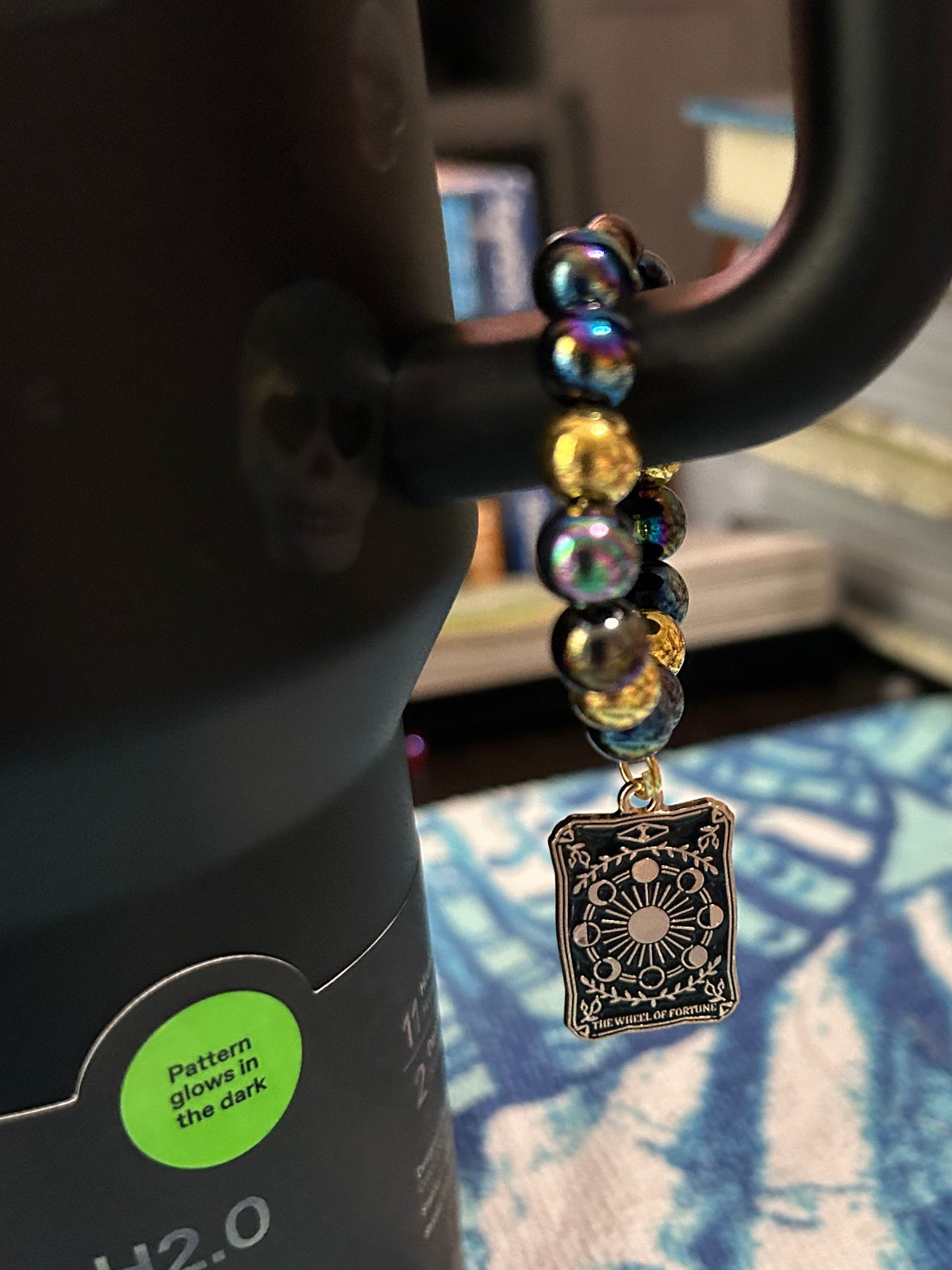 Tarot Card The wheel of Fortune Handle Charm