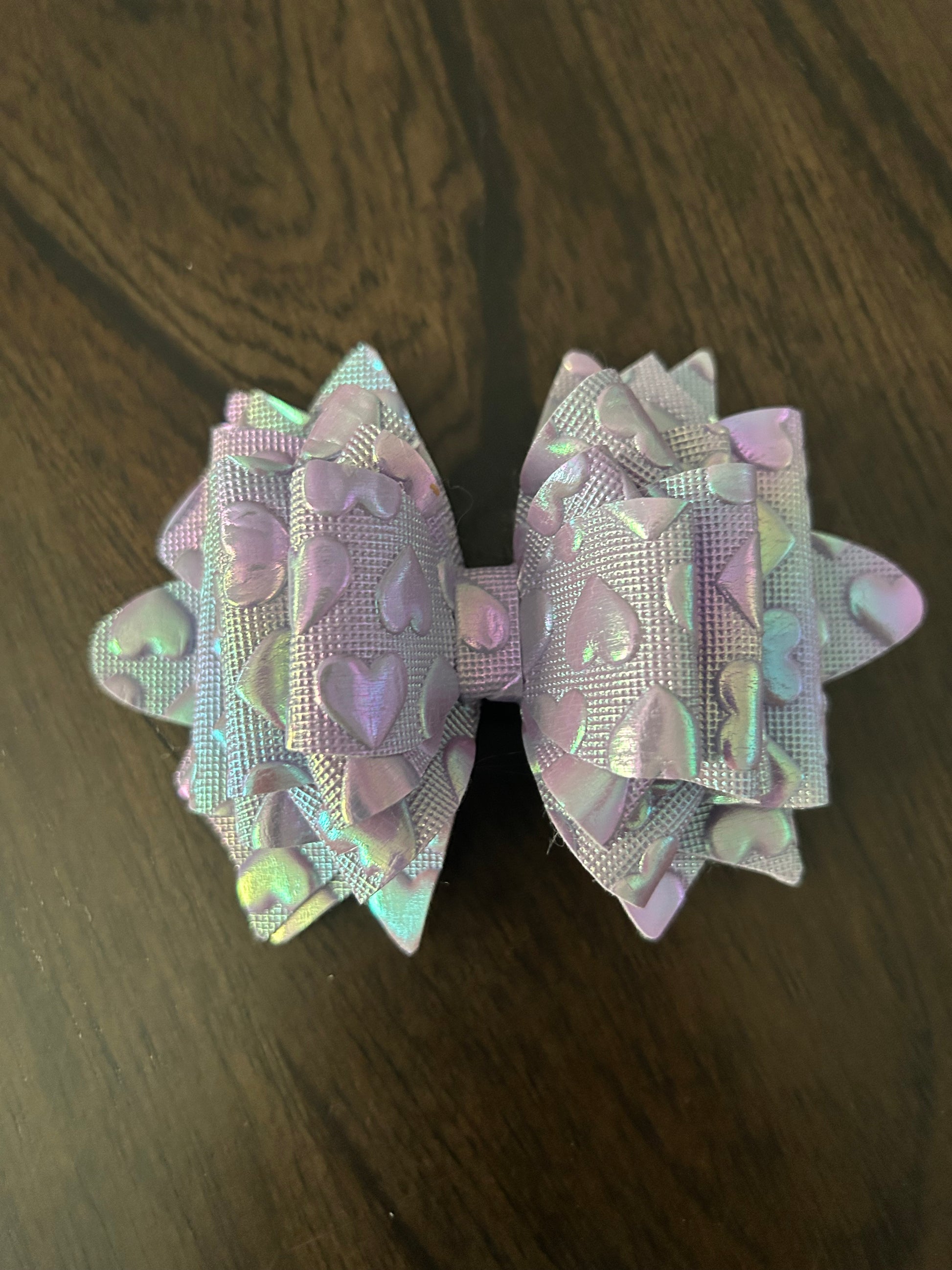 Heart Print Bow