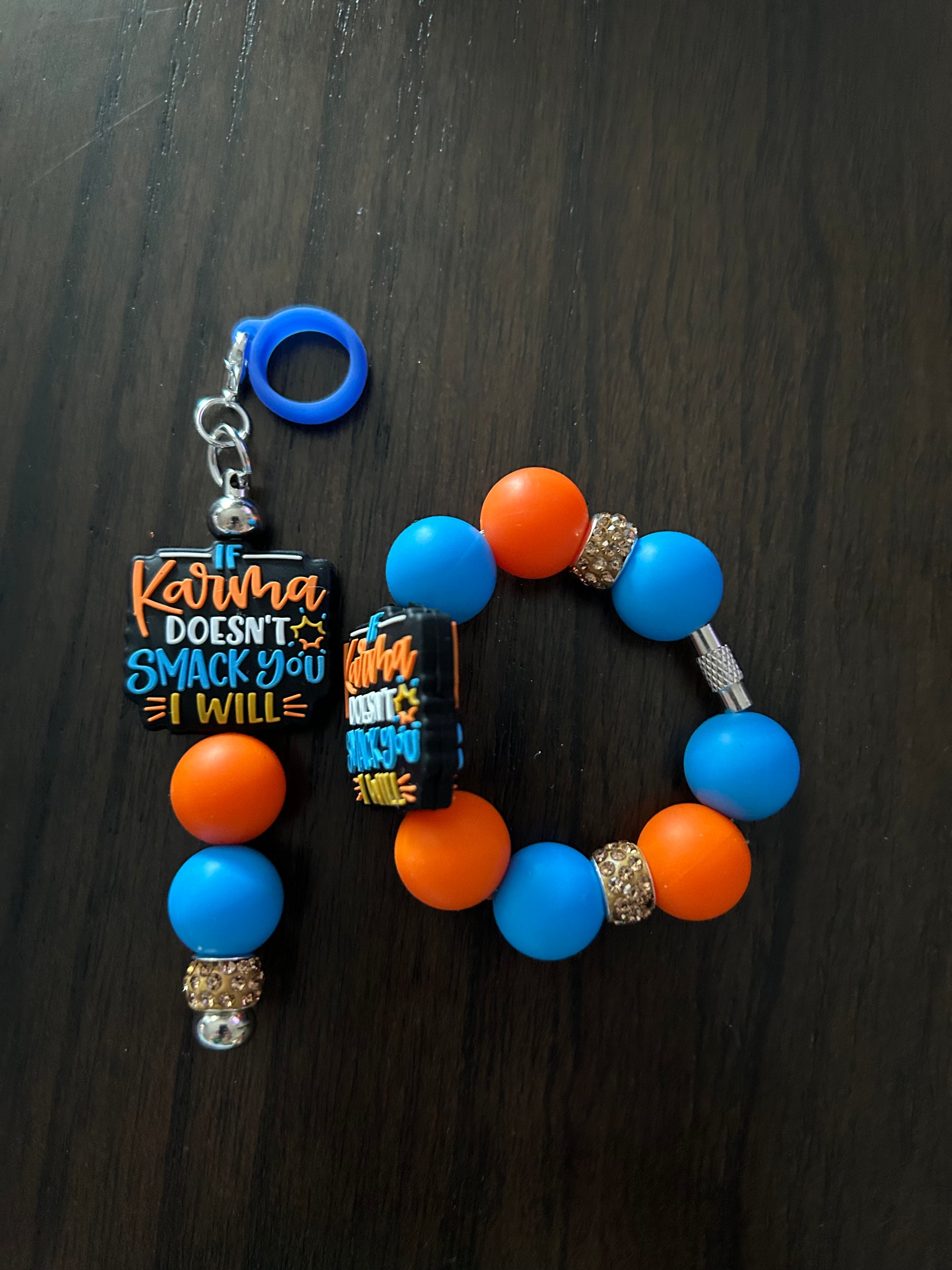 Karma Straw and Handle Charm set