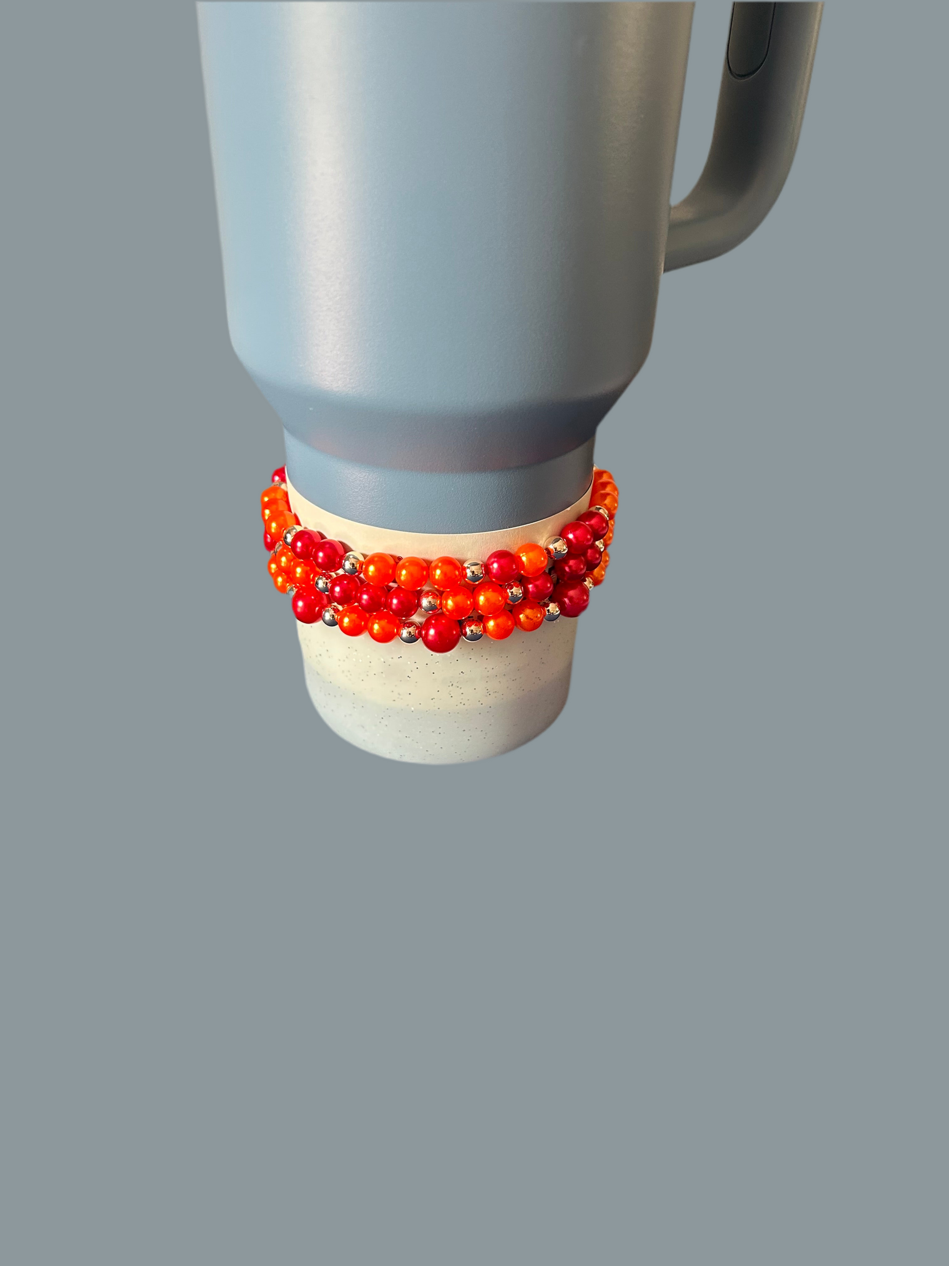 Red and Orange Bracelet Stack