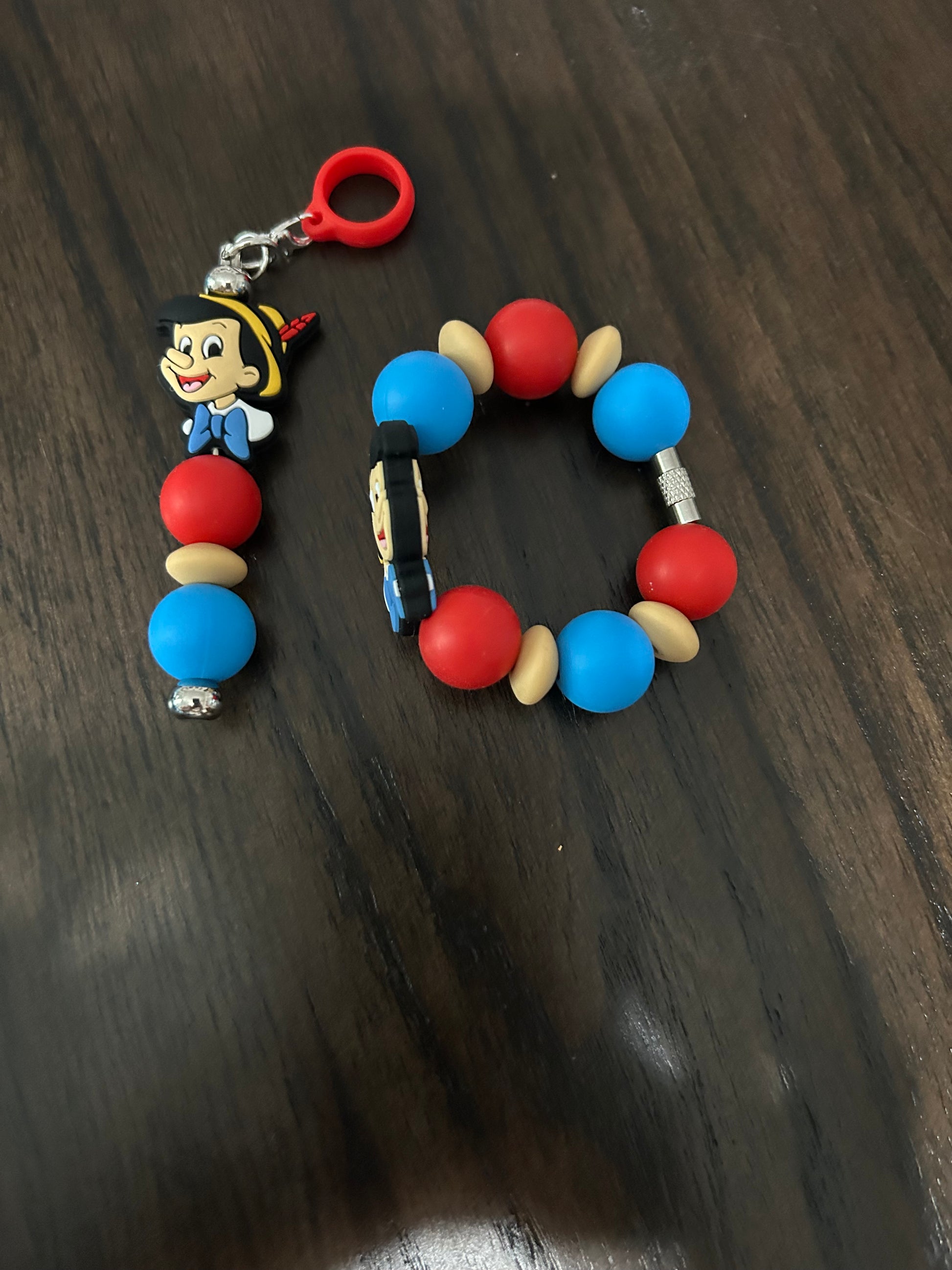 Character Straw and Handle Charm set