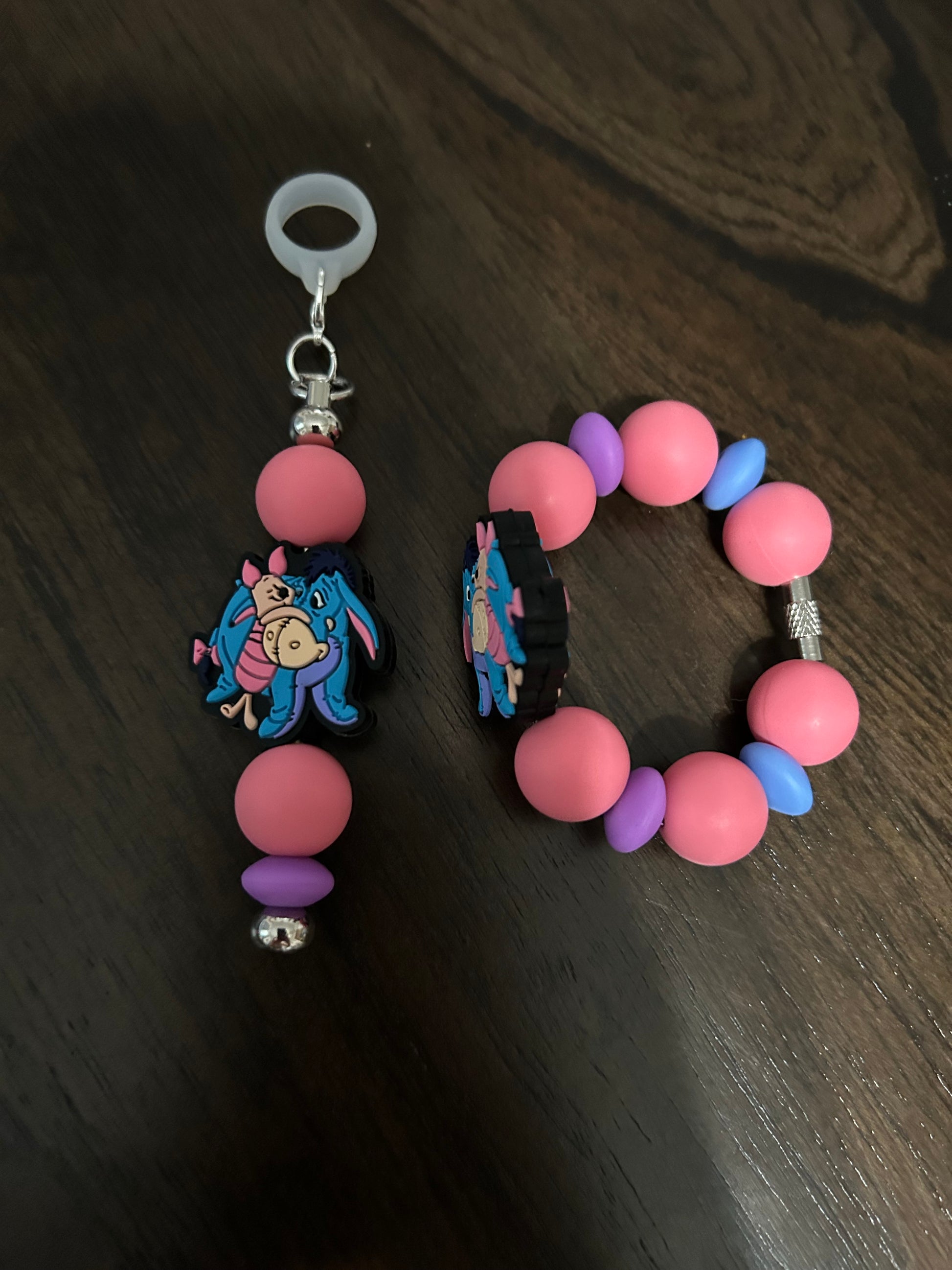 Donkey Straw and Handle Charm