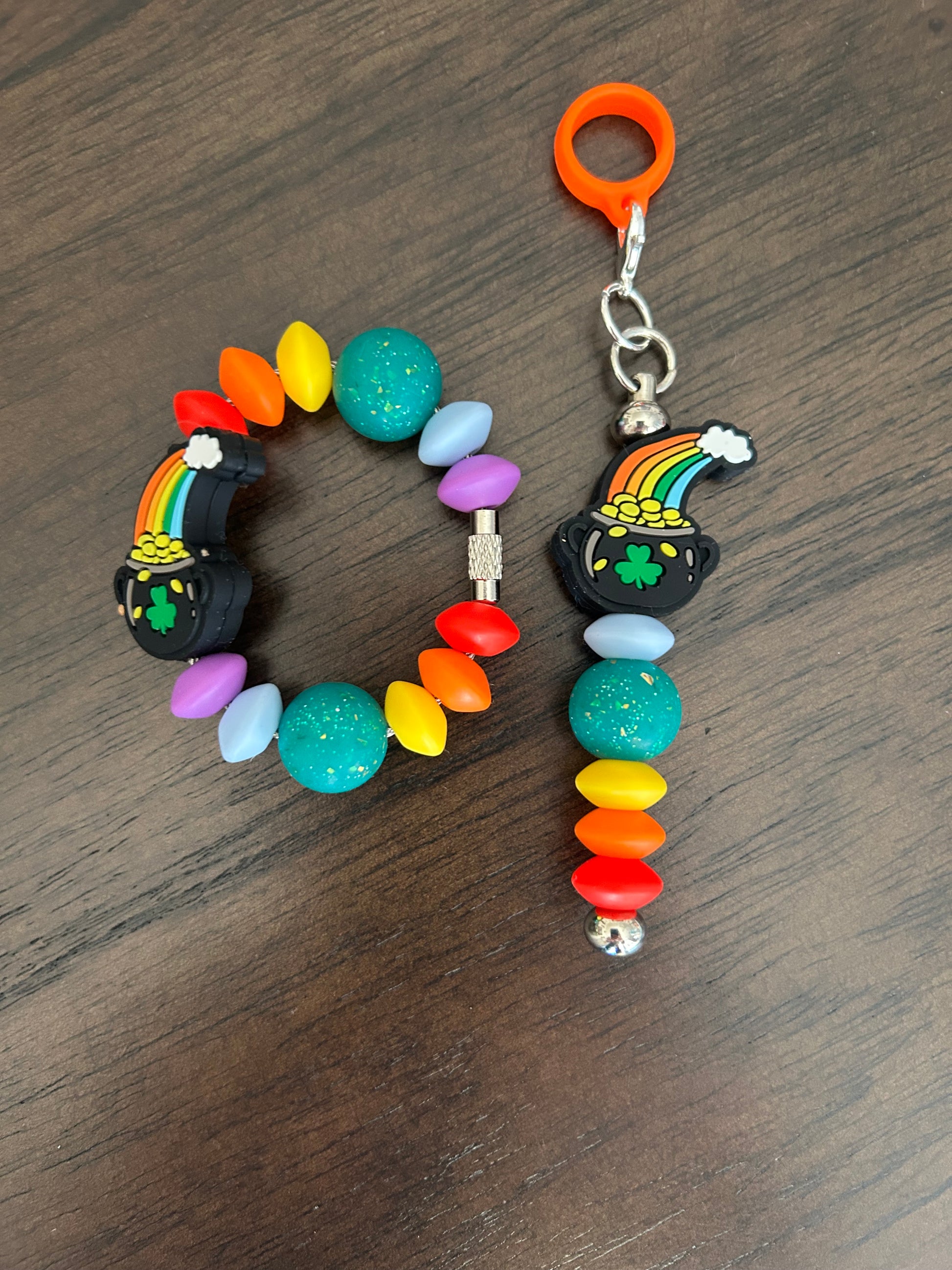 St. Patrick’s Day Straw and Handle Charm set