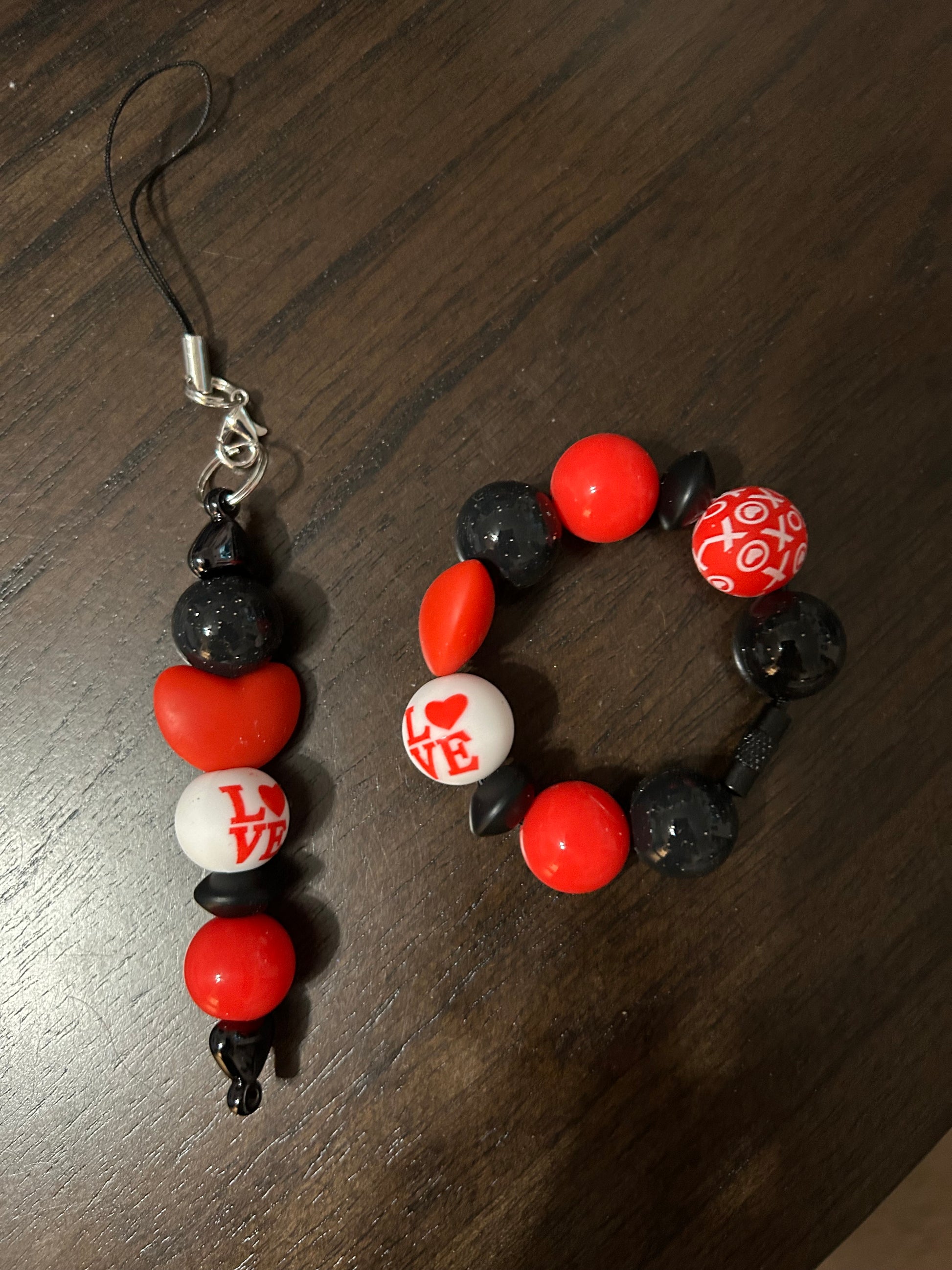 Heart Straw and Handle Charm set