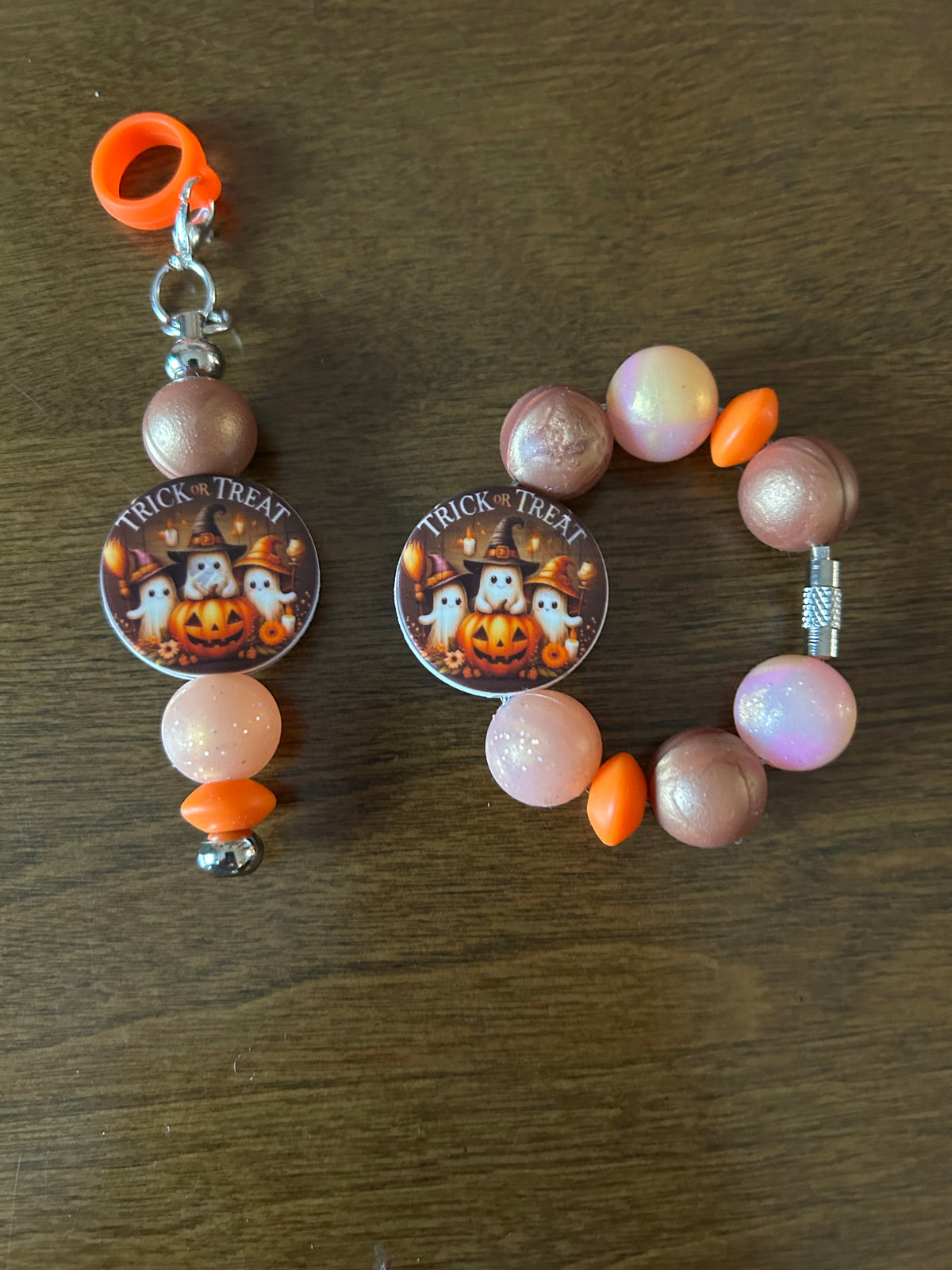 Ghost Straw and Handle Charm set