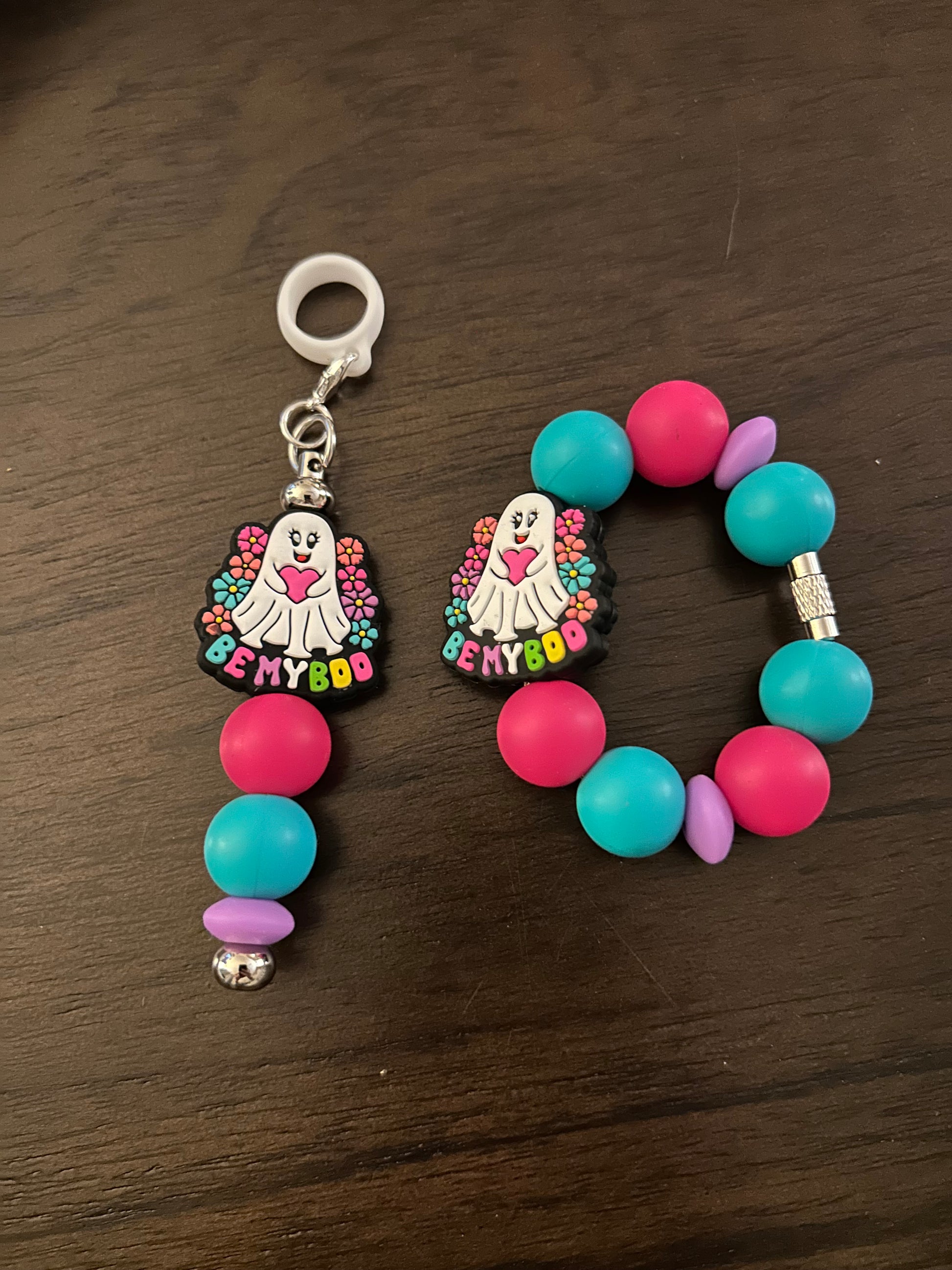 Be My Boo Straw and Handle Charm set