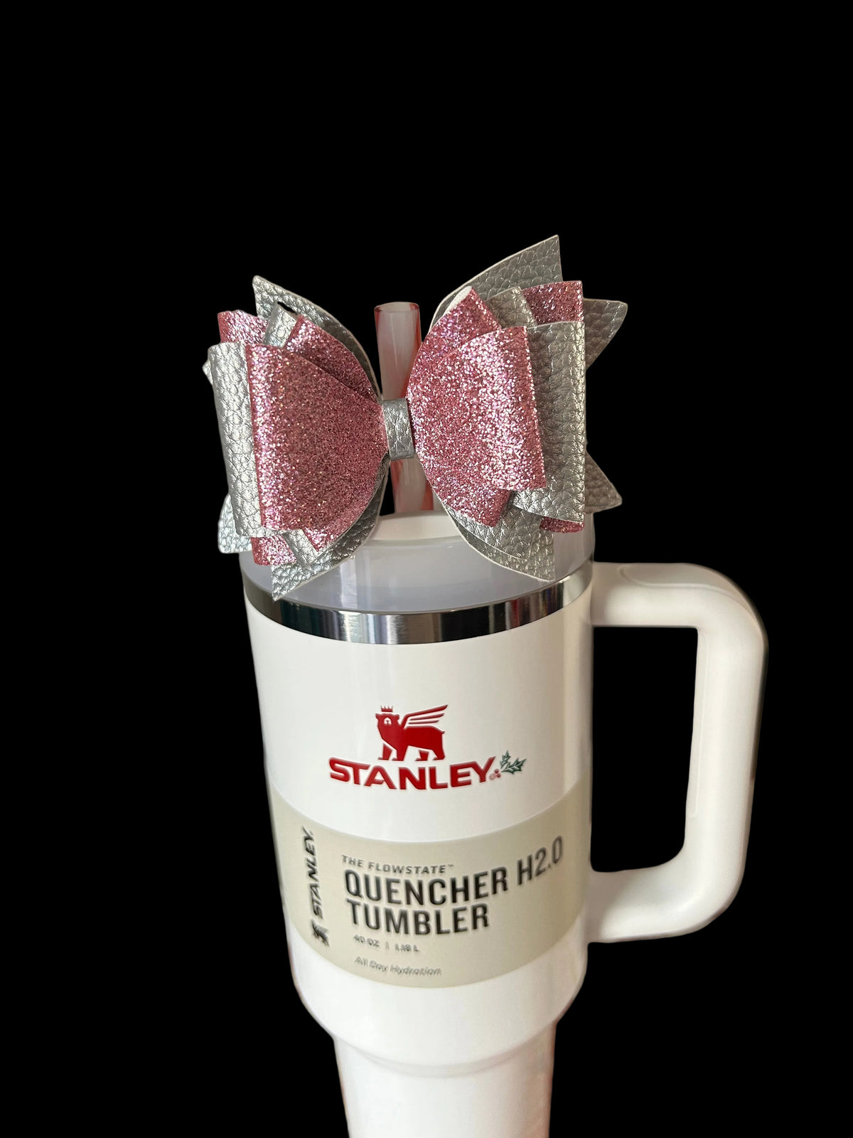 Pink and Gray Bow