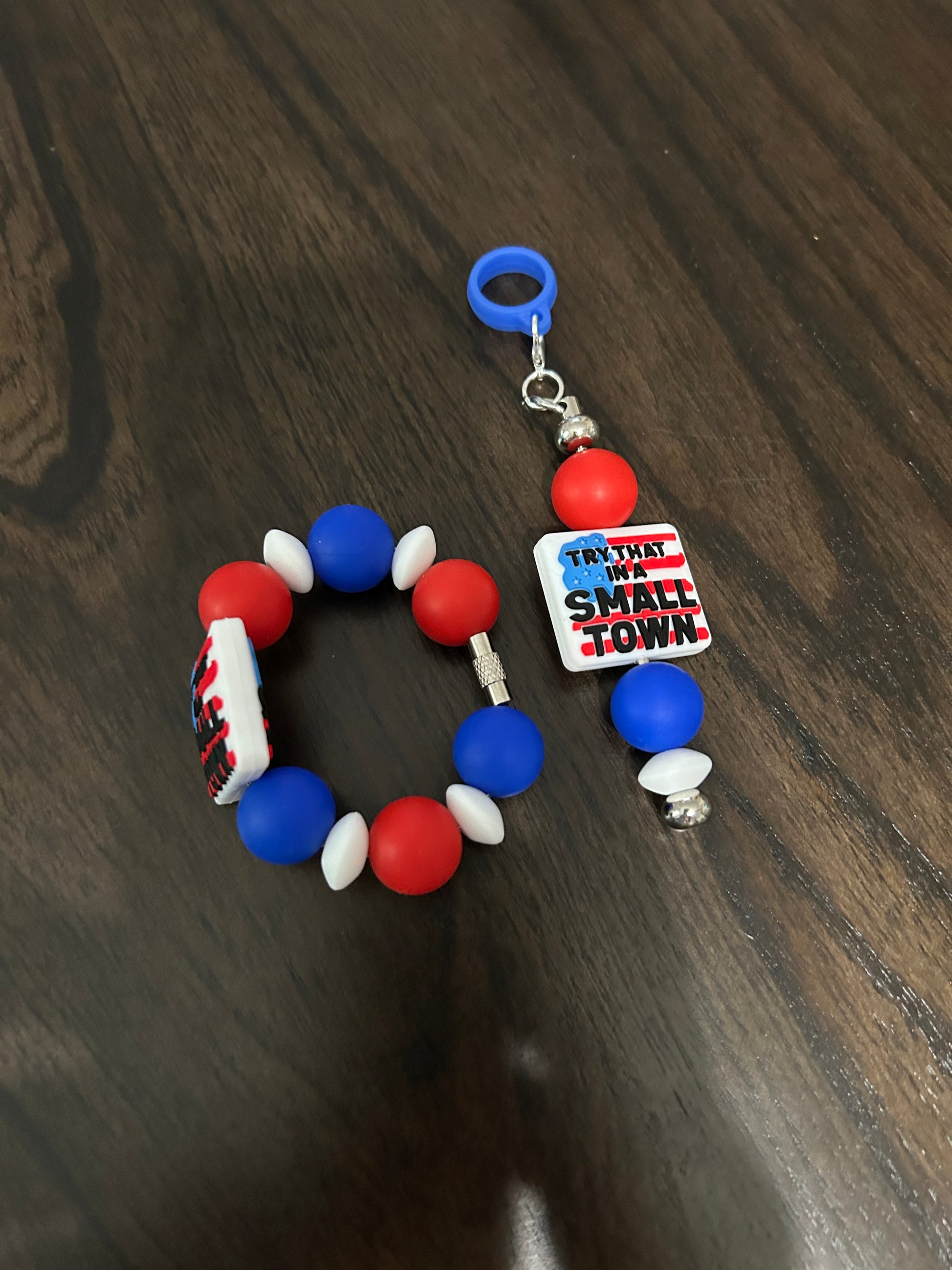 Small Town Straw and Handle Charm set
