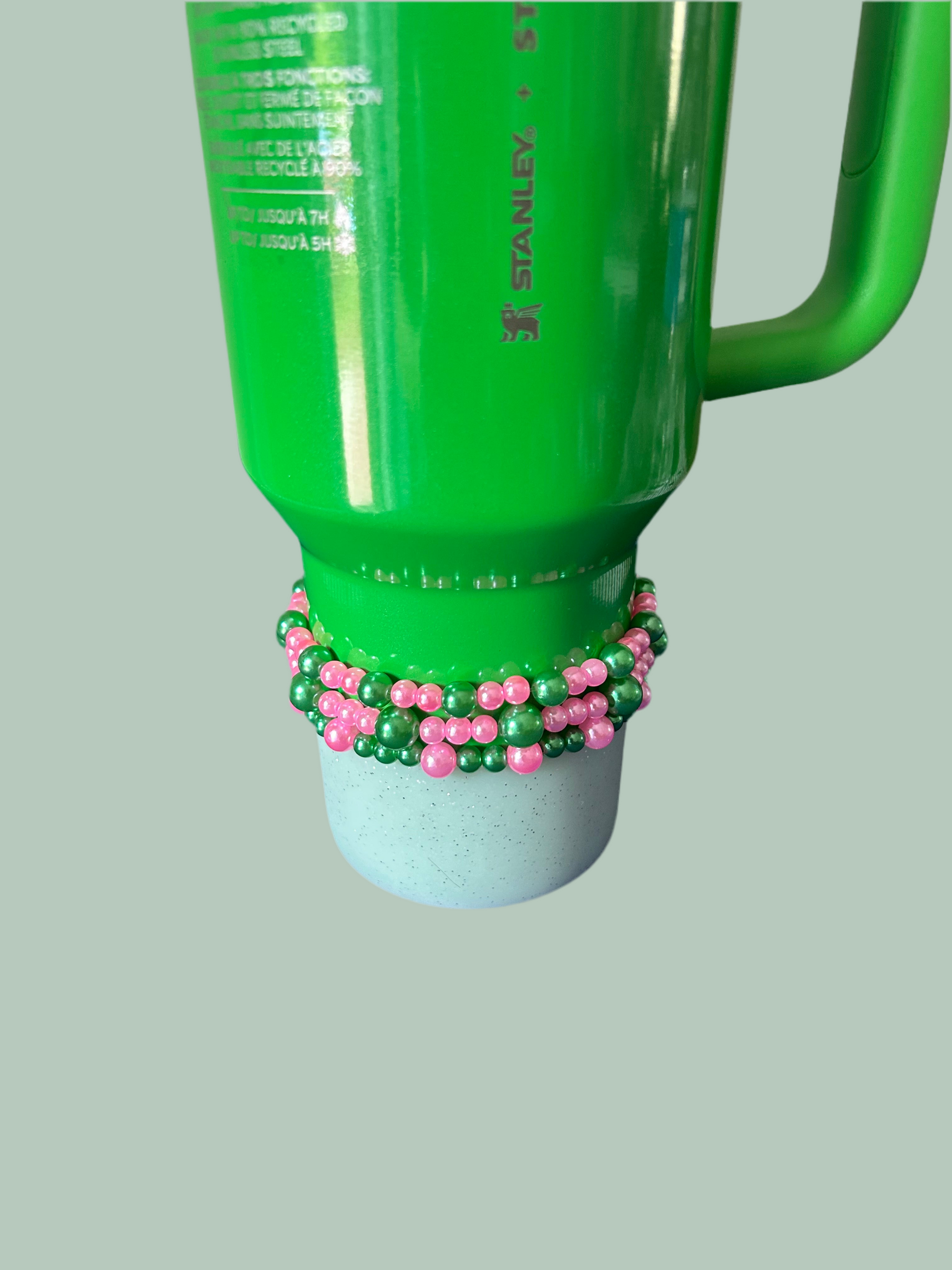 Pink and Green Bracelet Stack