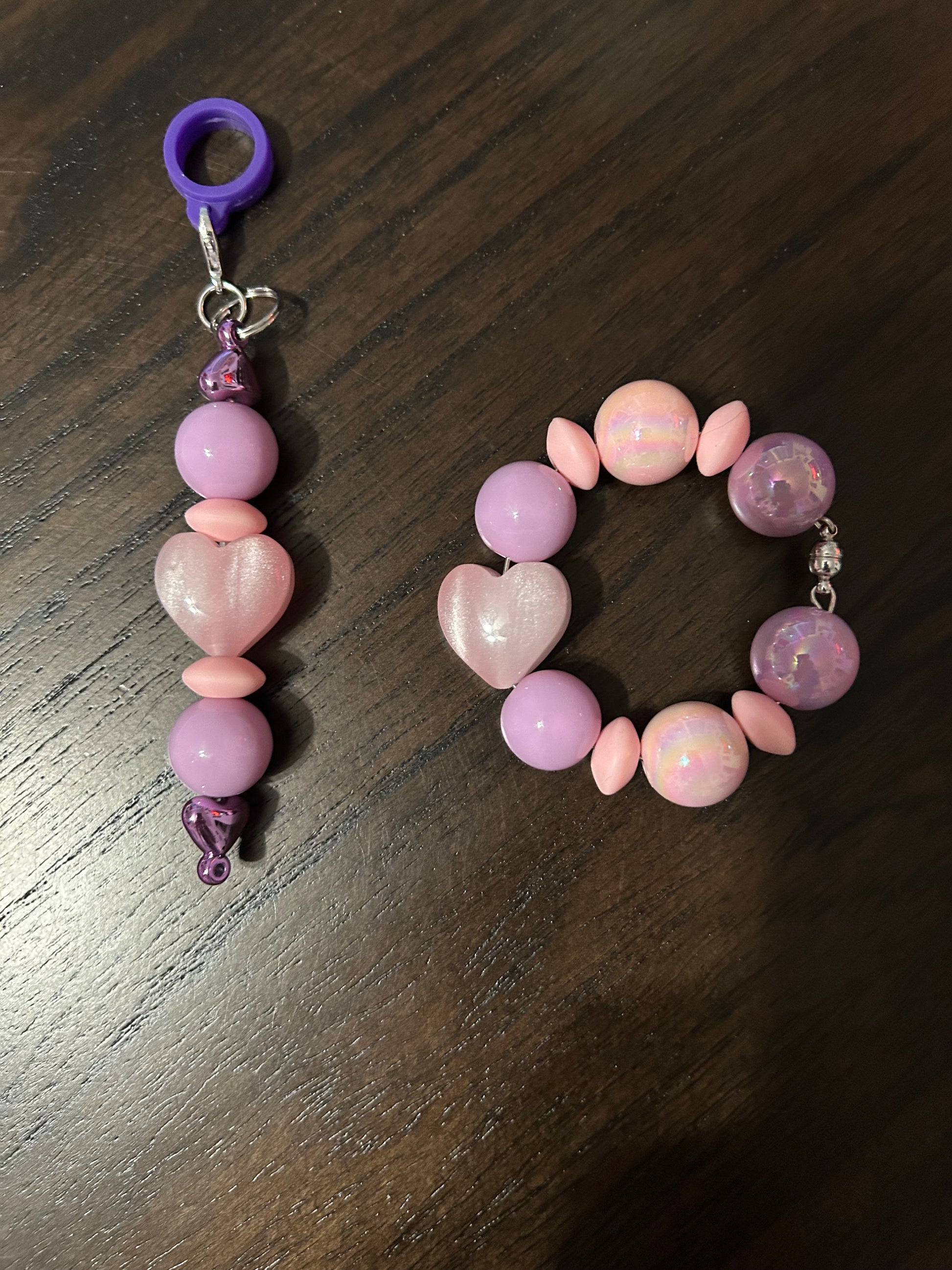 Heart Straw and Handle Charm set