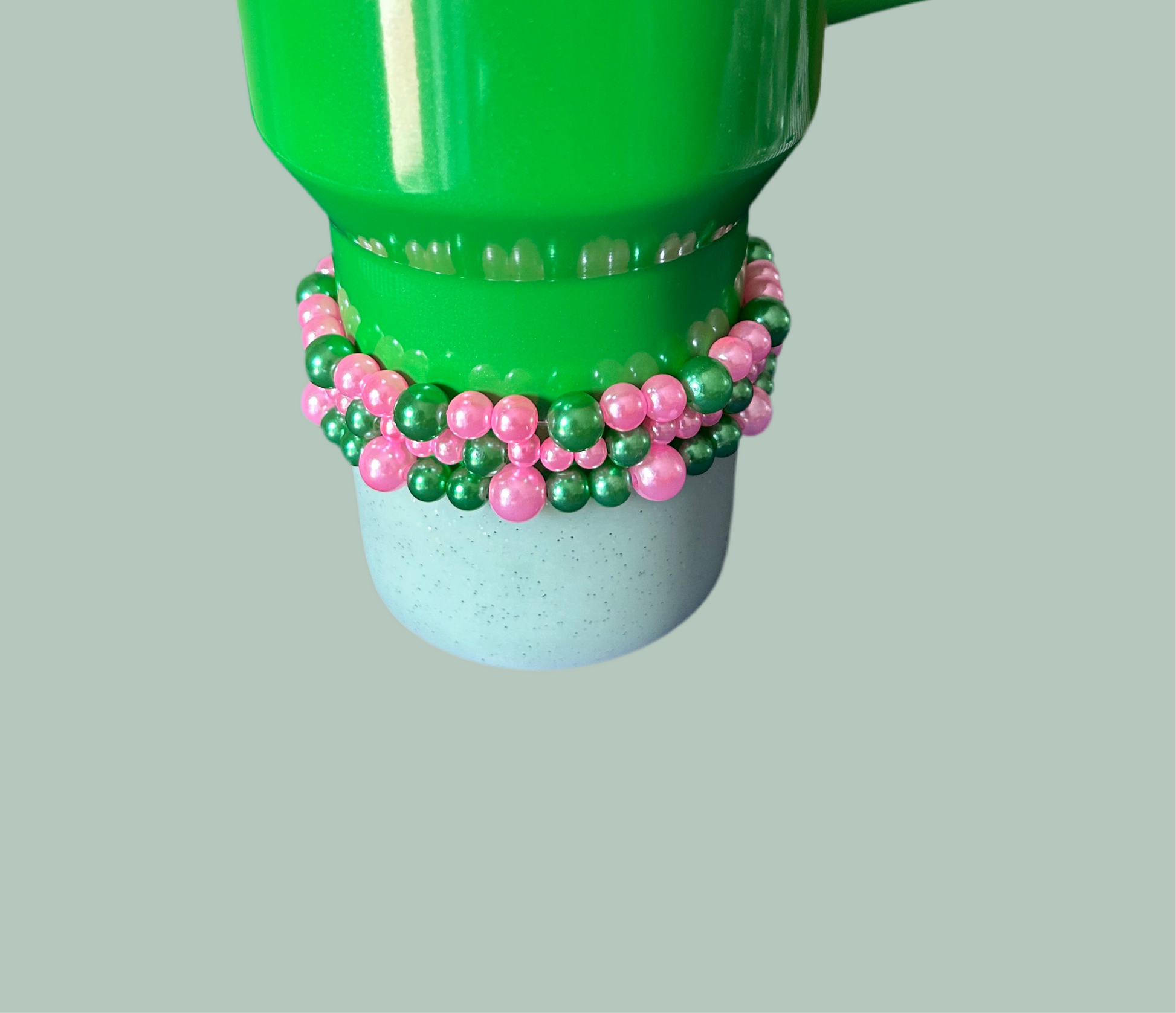 Pink and Green Bracelet Stack