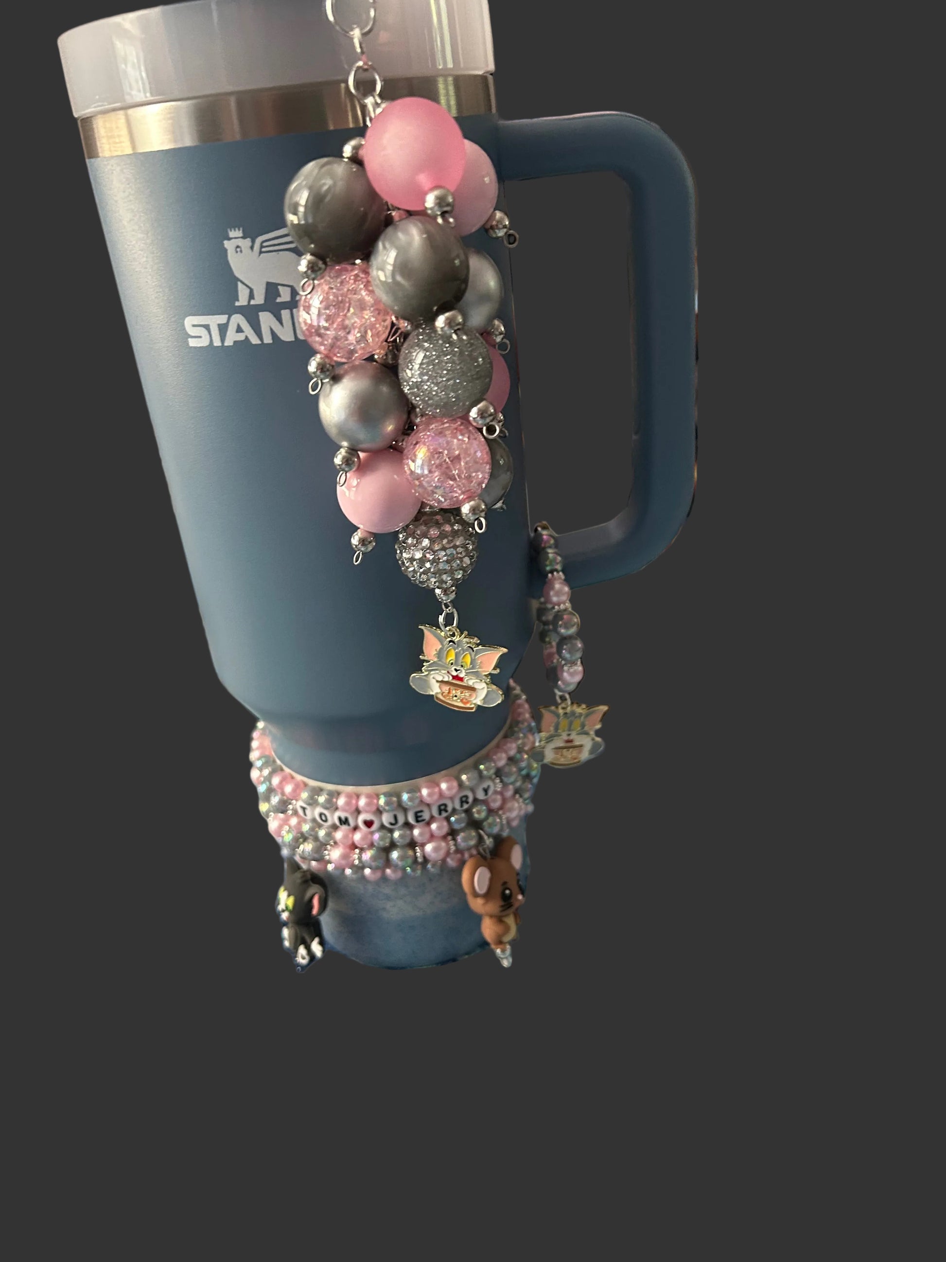 Cat and Mouse Bauble Straw Charm