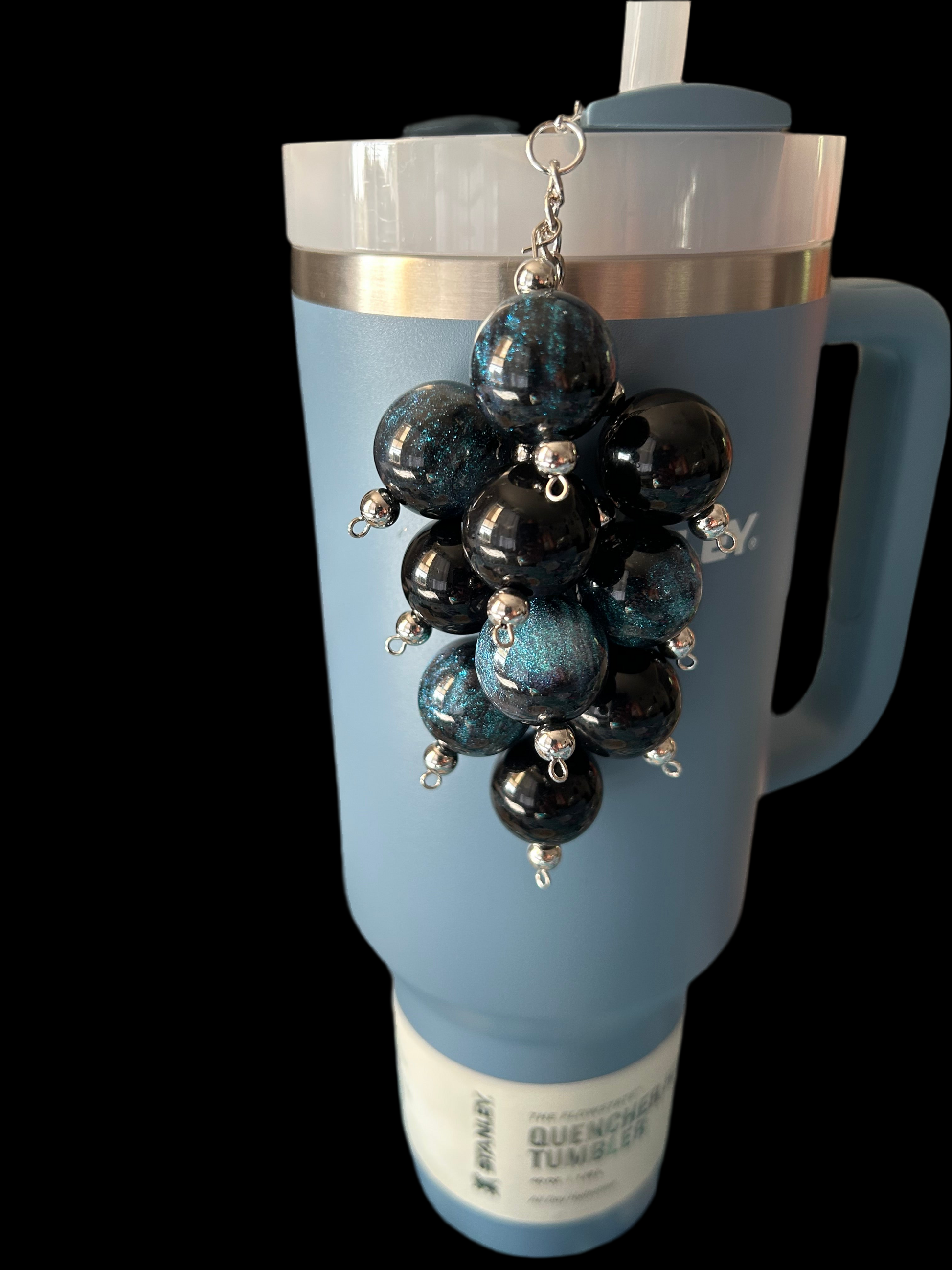 Starry Night Bauble Straw Charm