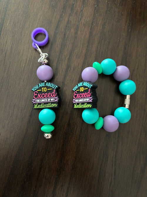 Adult Humor Straw and Handle Charm set
