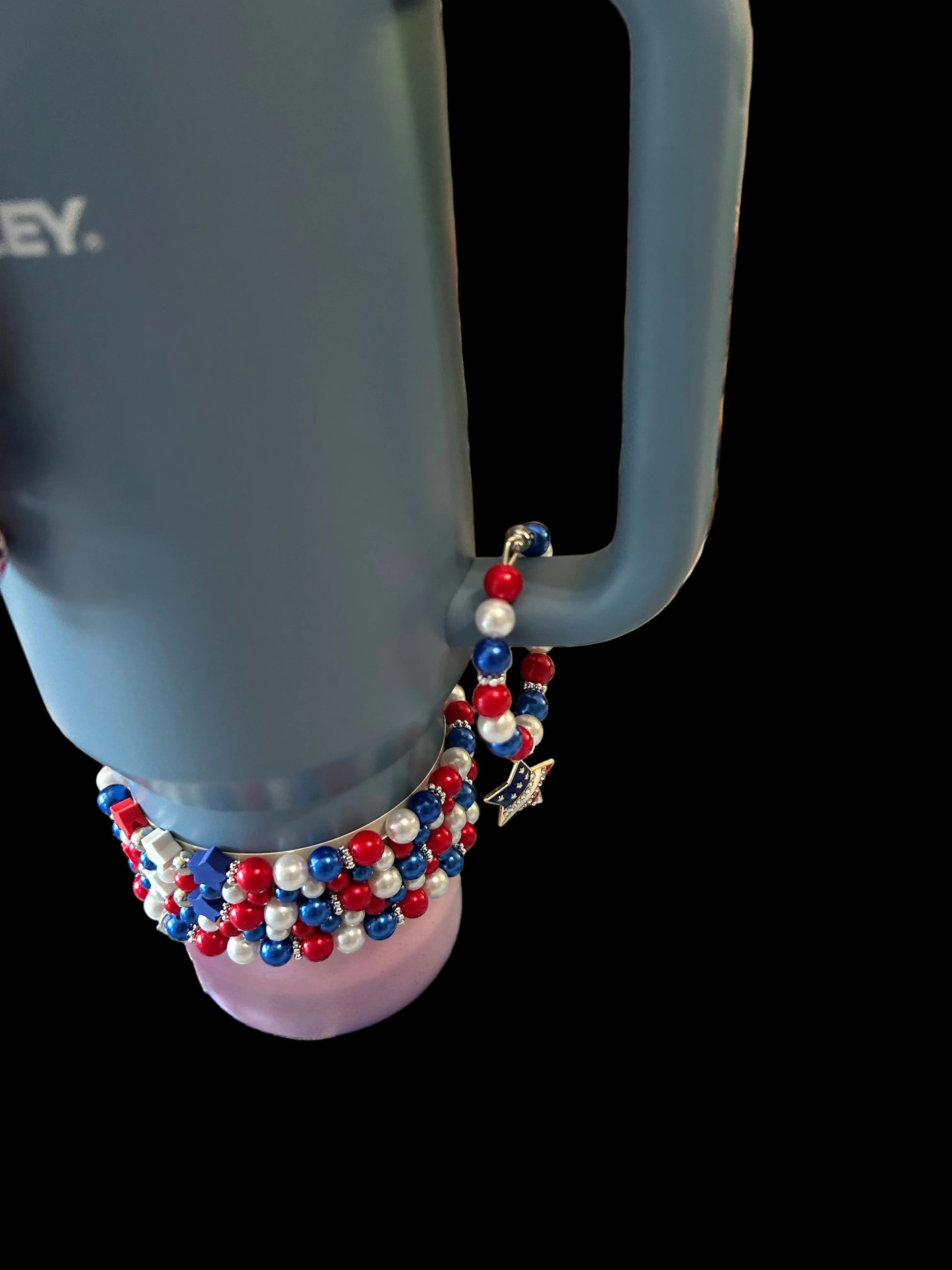 Red White and Blue Star Handle Charm