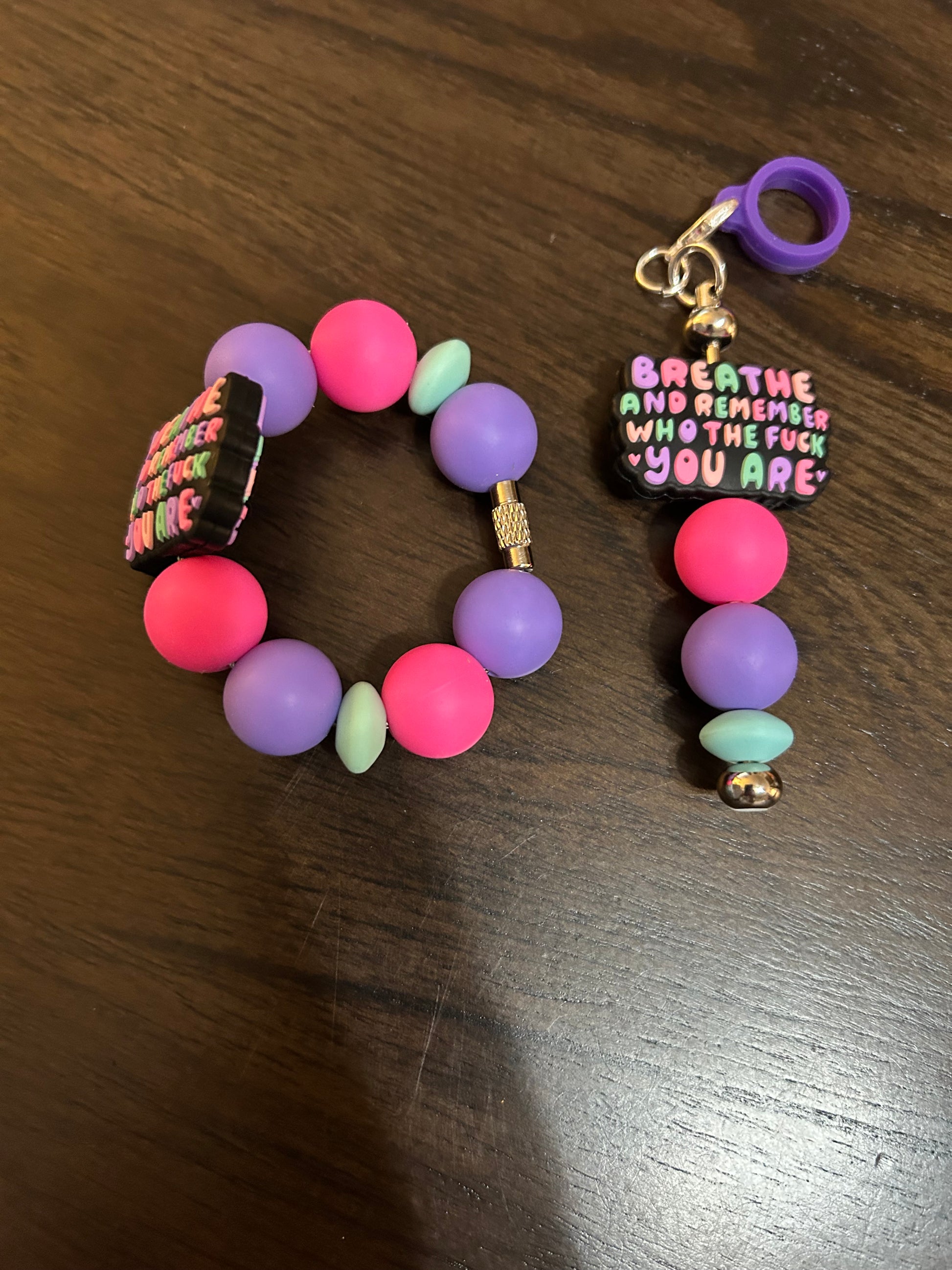 Adult Humor Straw and Handle Charm set