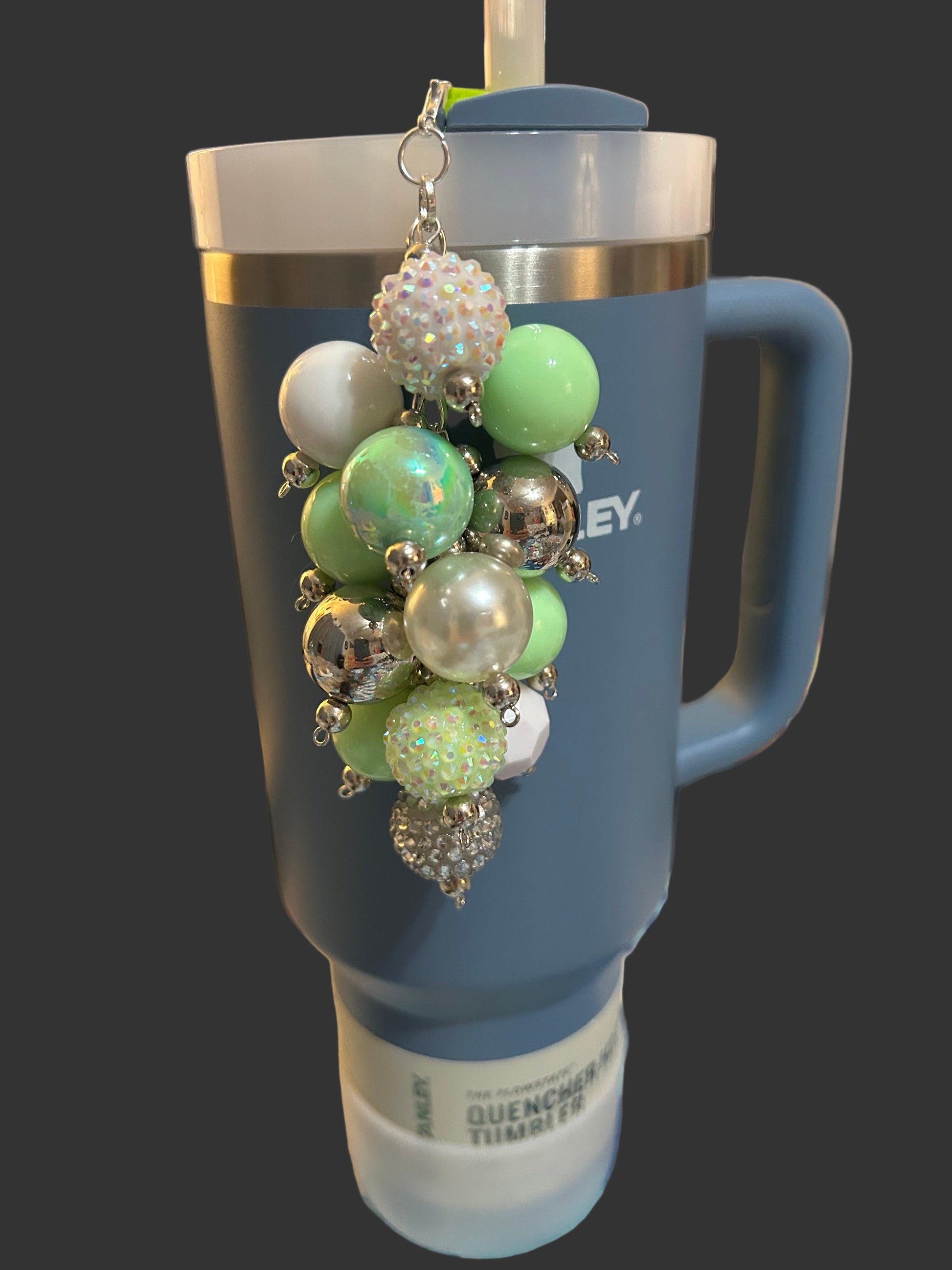 Mint Bauble Straw Charm
