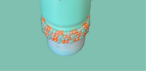 Orange and Blue Bracelet Stack