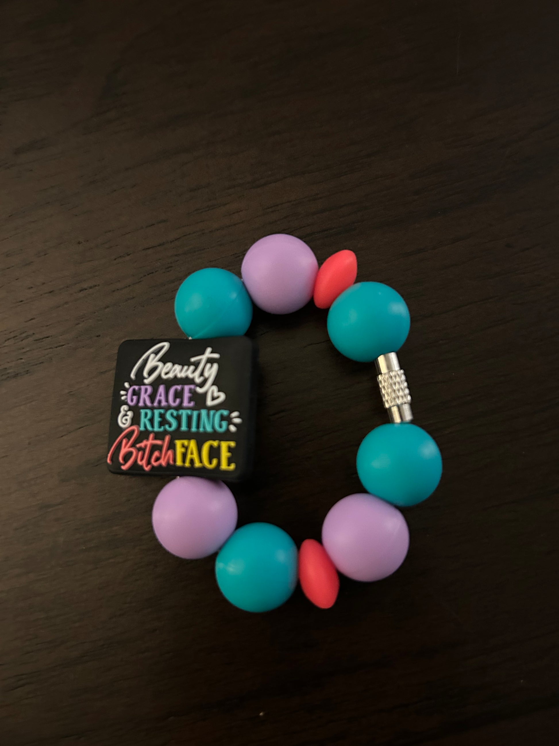 Resting B Face Handle Charm