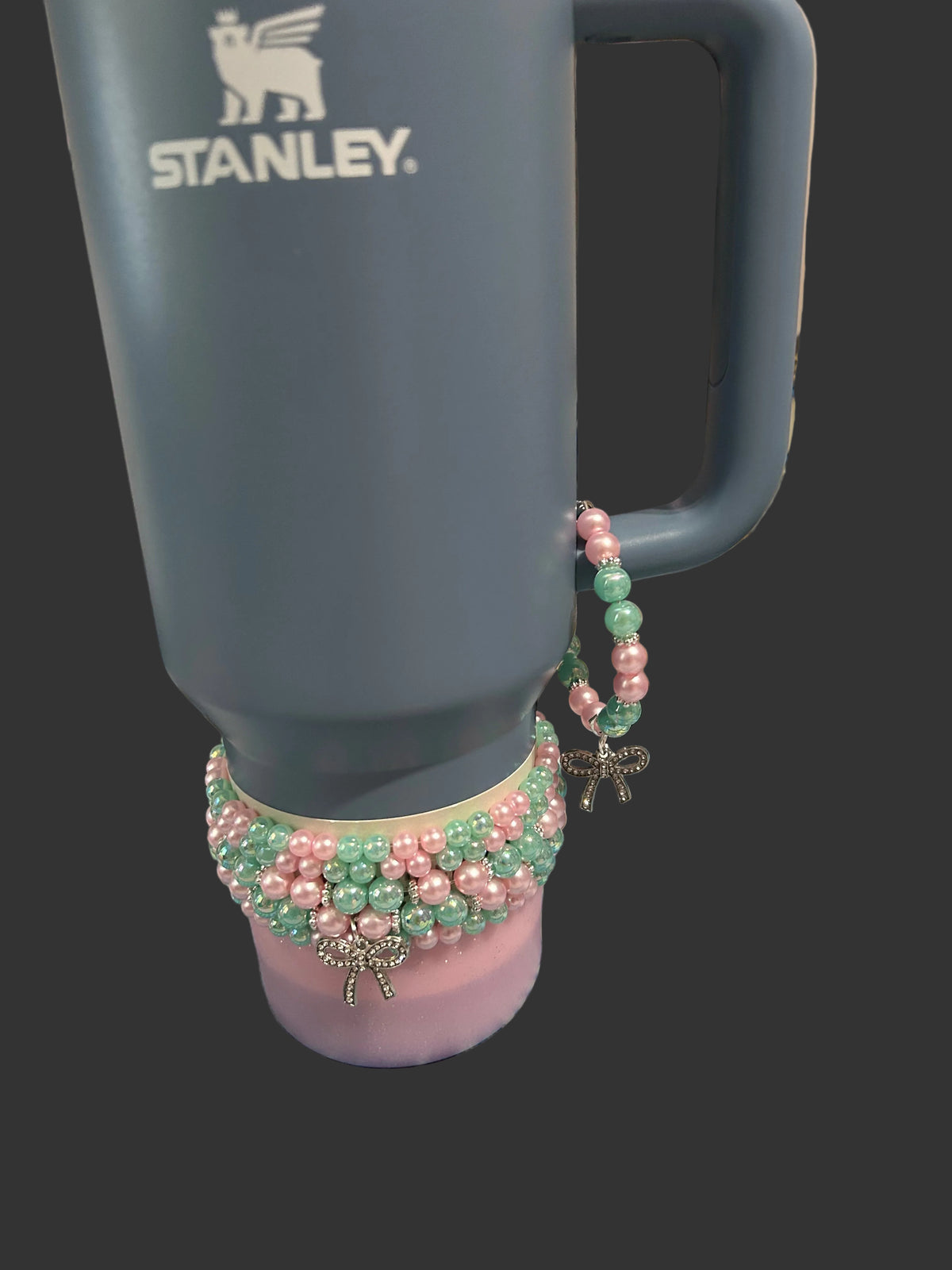 Pink and Green Bow Bracelet Stack