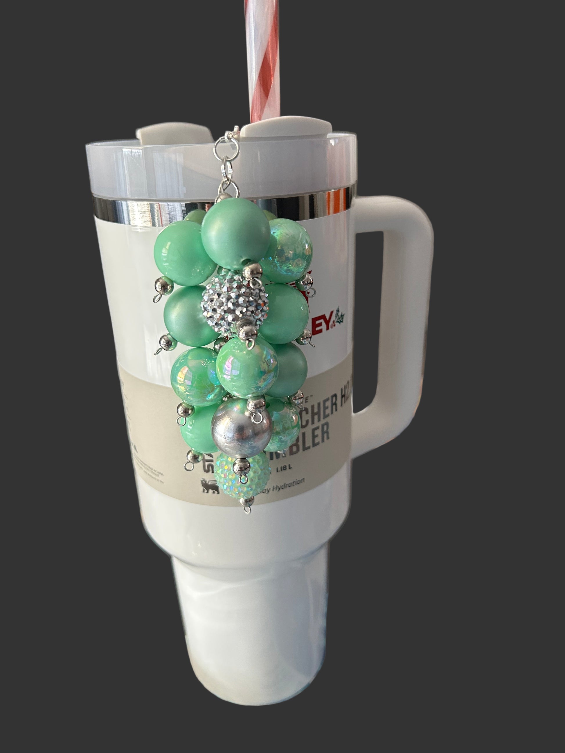 Mint Bauble Straw Charm