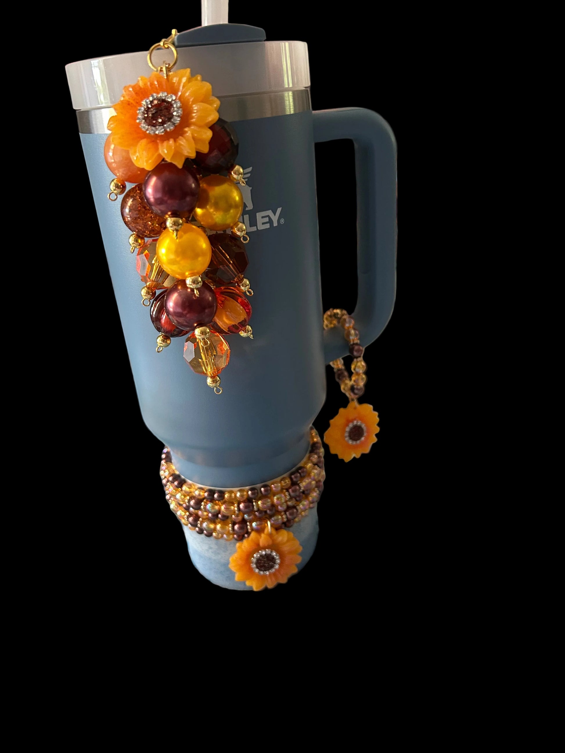 Sunflower Bauble Straw Charm