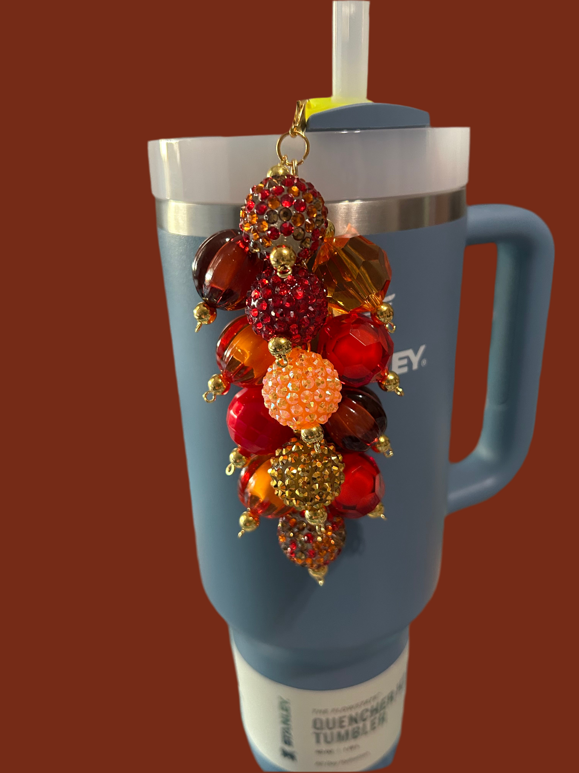 Fall Bauble Straw Charm