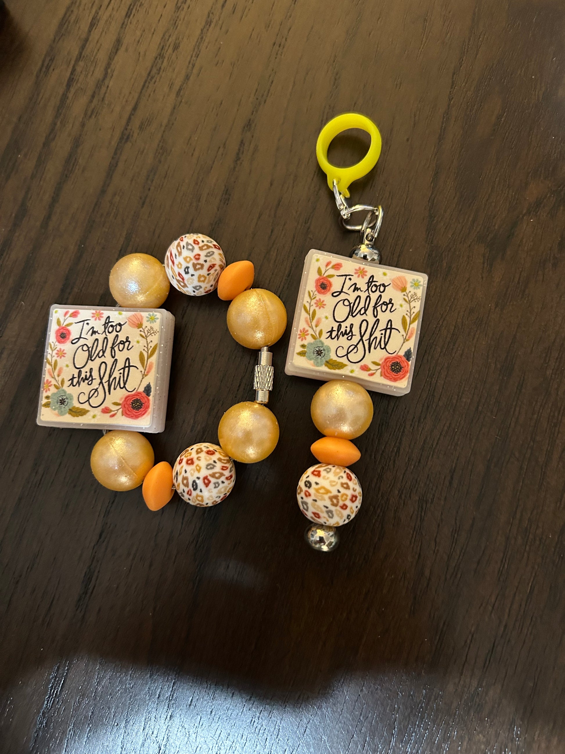 Adult Humor Straw and Handle Charm set