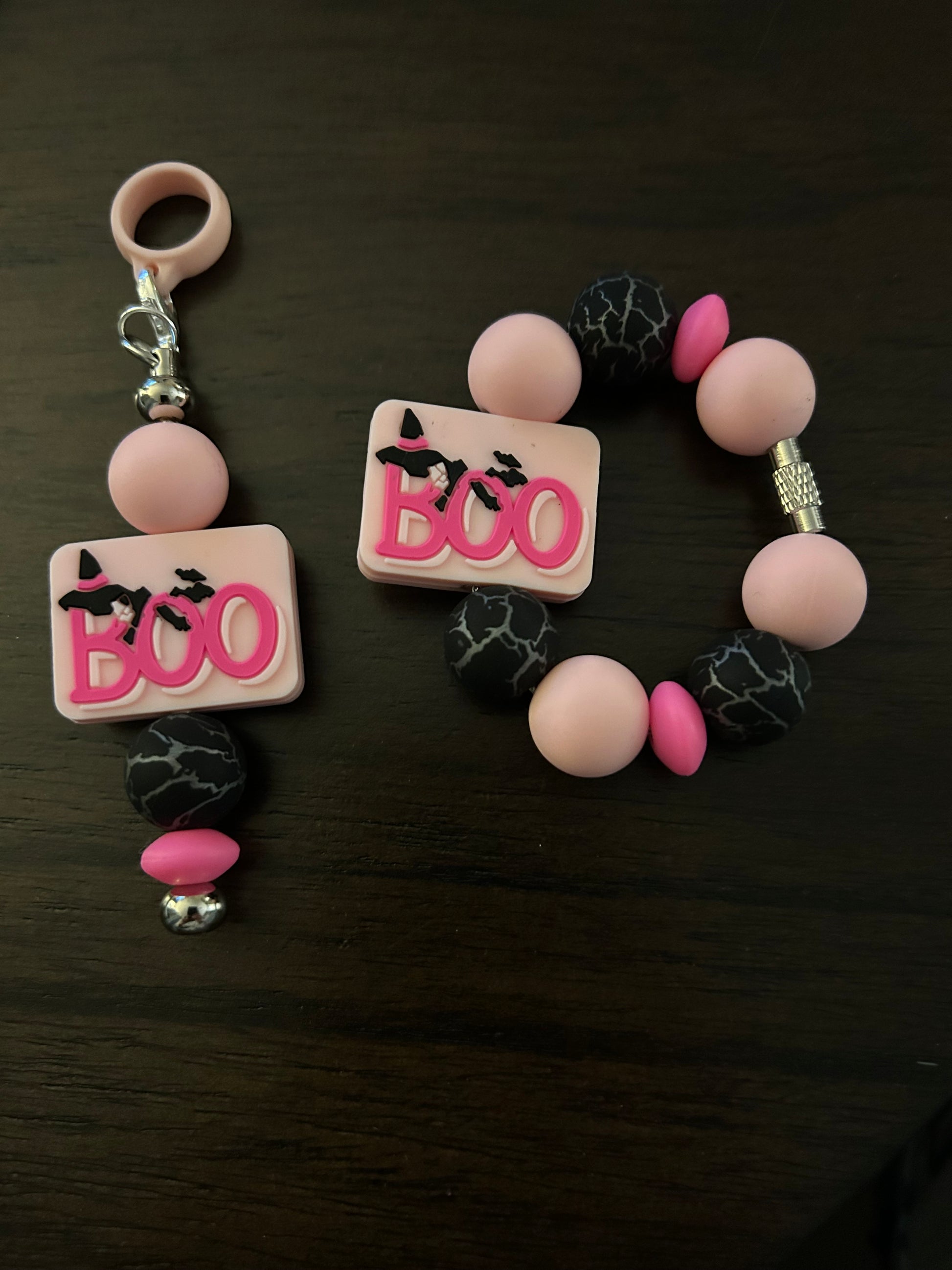Boo Straw and Handle Charm set