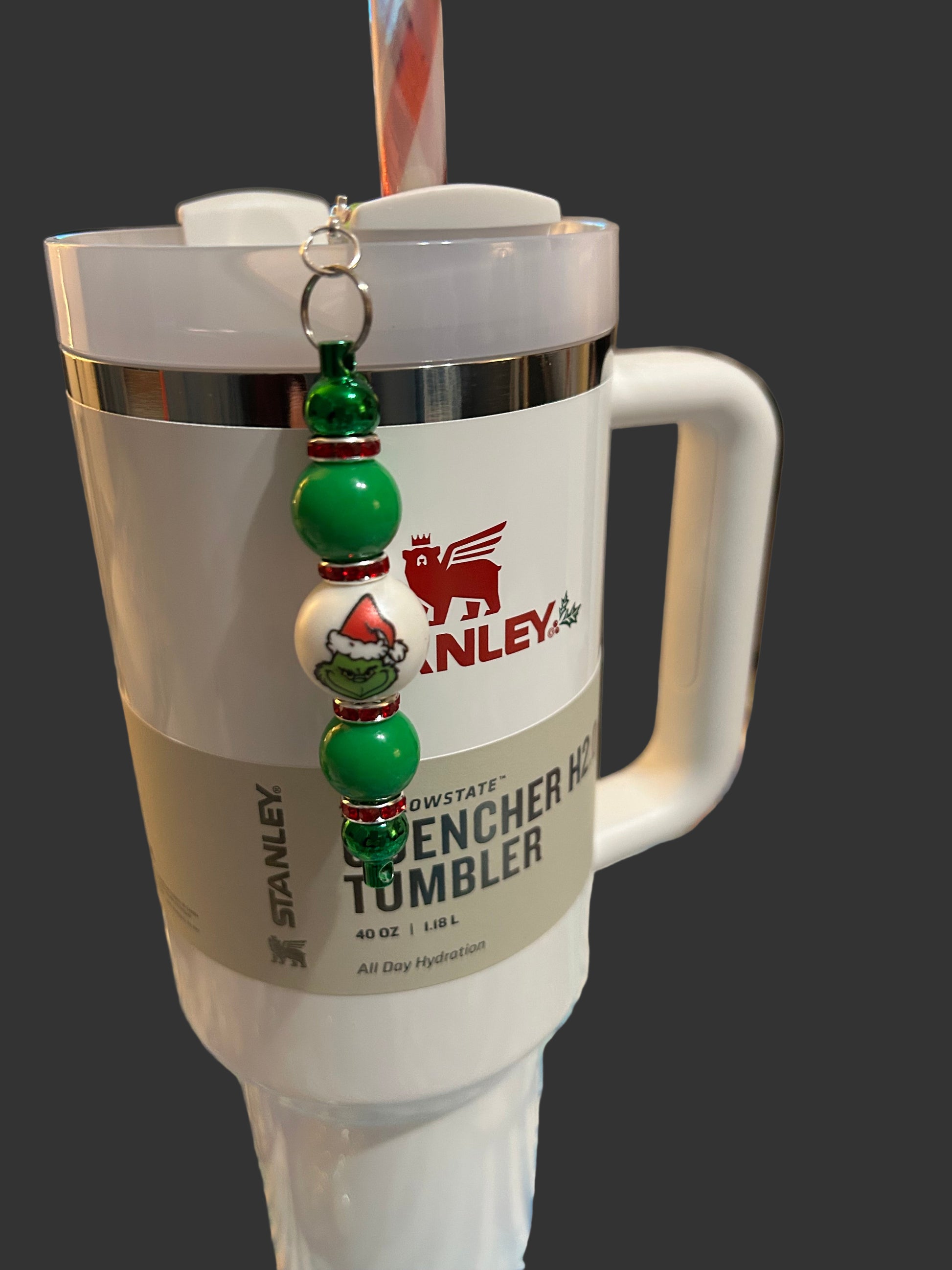 Green Guy Straw Charm